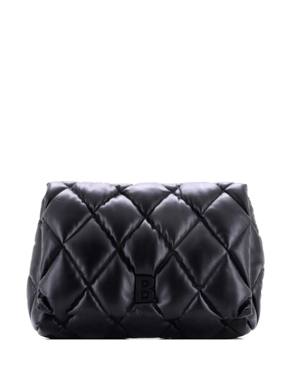 Touch Quilted Puffy Leather Large clutch bag