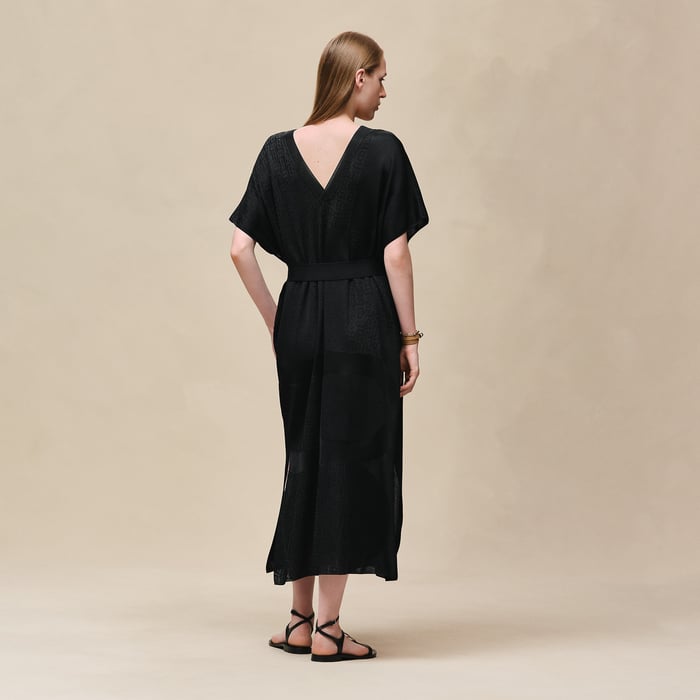 Noir "Chaine d'Ancre" Long Caftan Dress