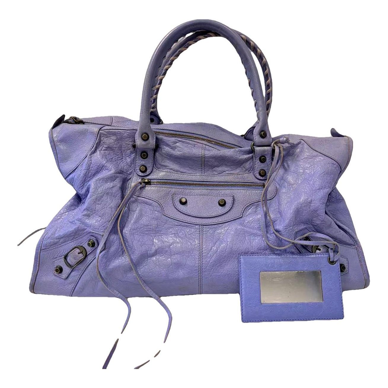 City leather handbag