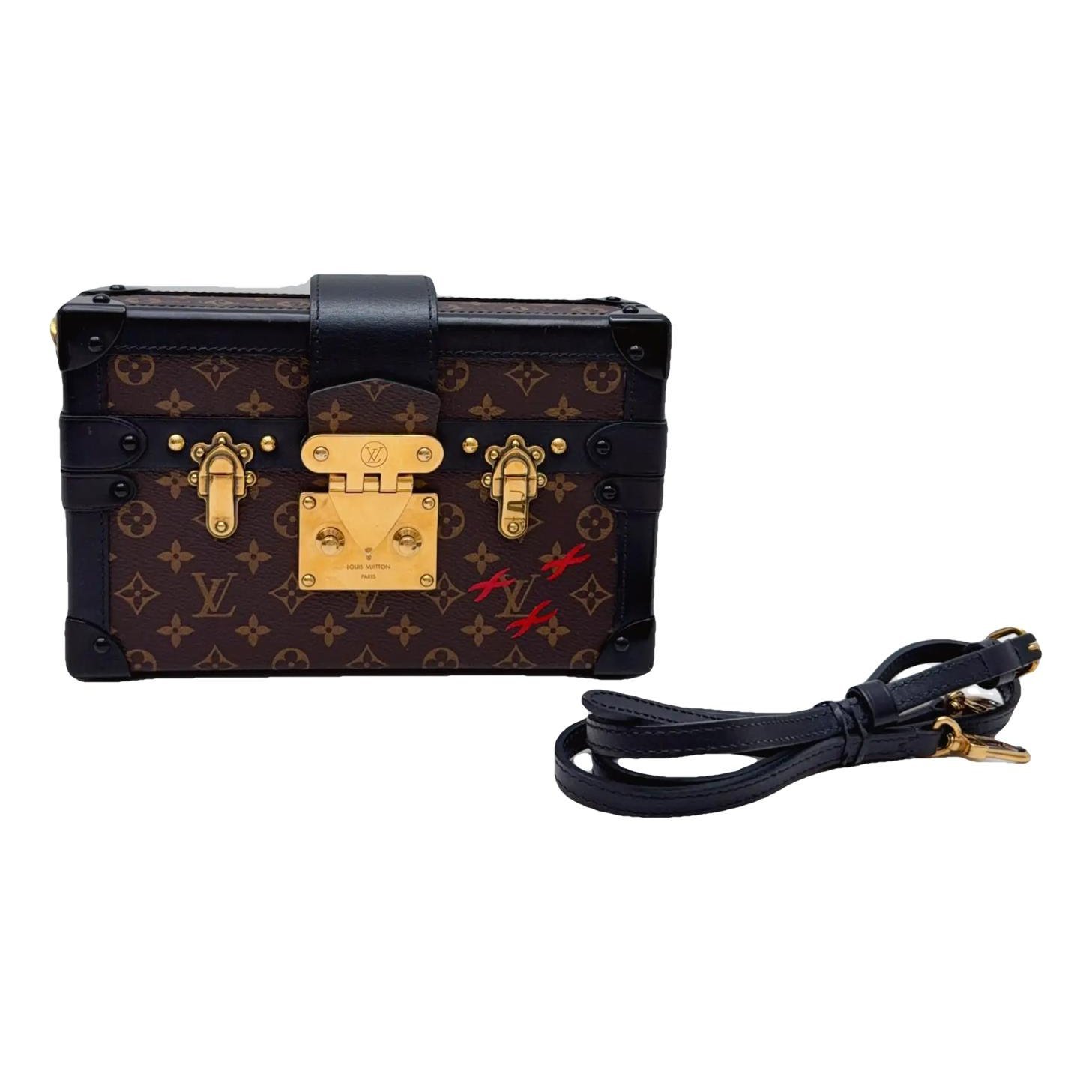 Petite Malle vinyl crossbody bag