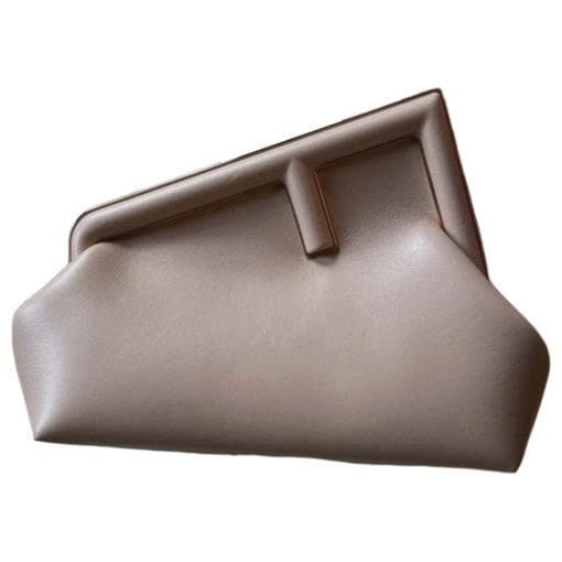 Leather clutch bag