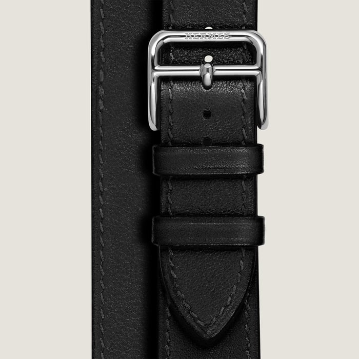 Noir Cape Cod Large Model 37 MM Double Tour Watch Strap