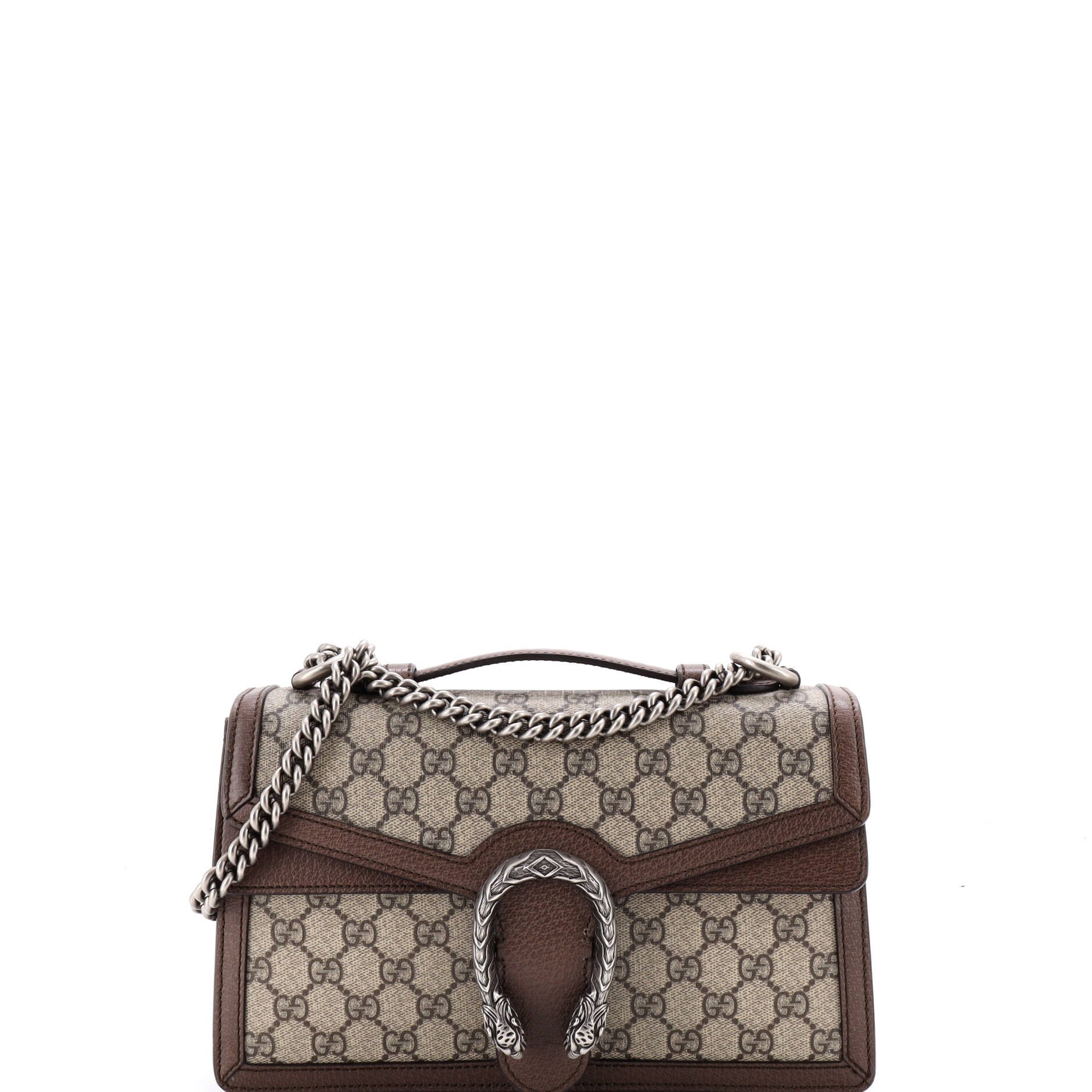 Dionysus Top Handle Chain Bag GG Coated Canvas Small