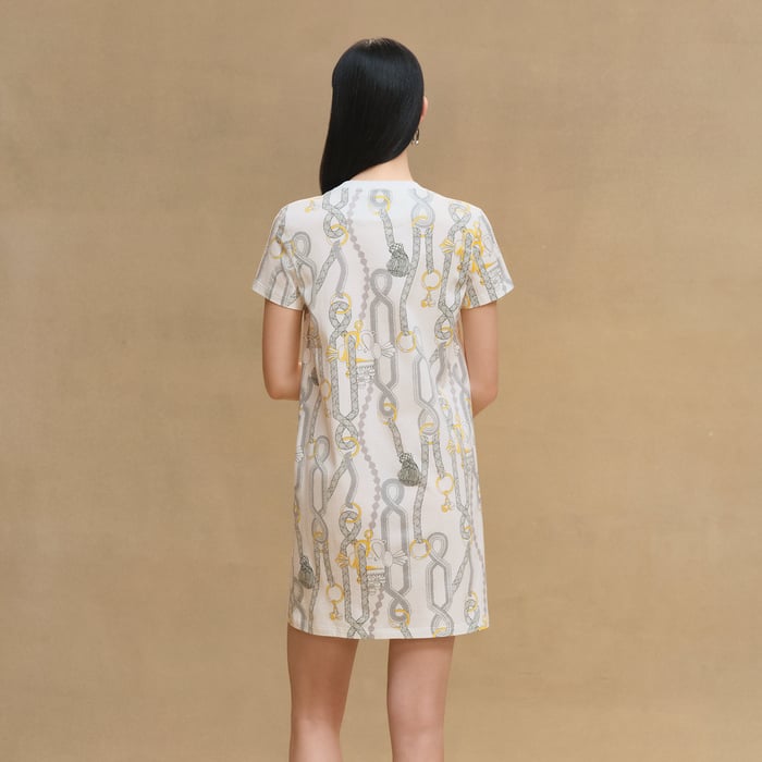 Blanc "Palefroi Remix" Straight Dress