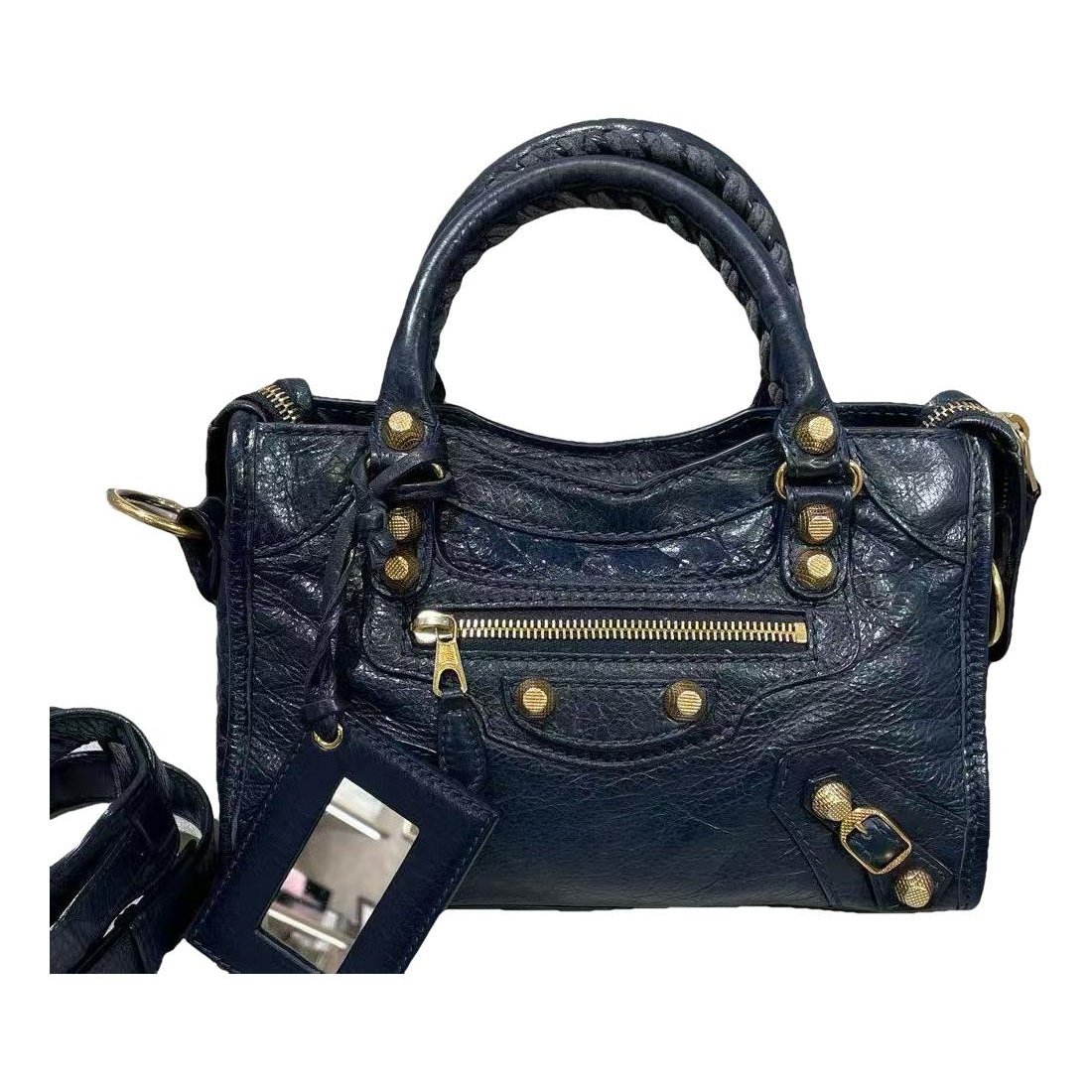 City leather handbag