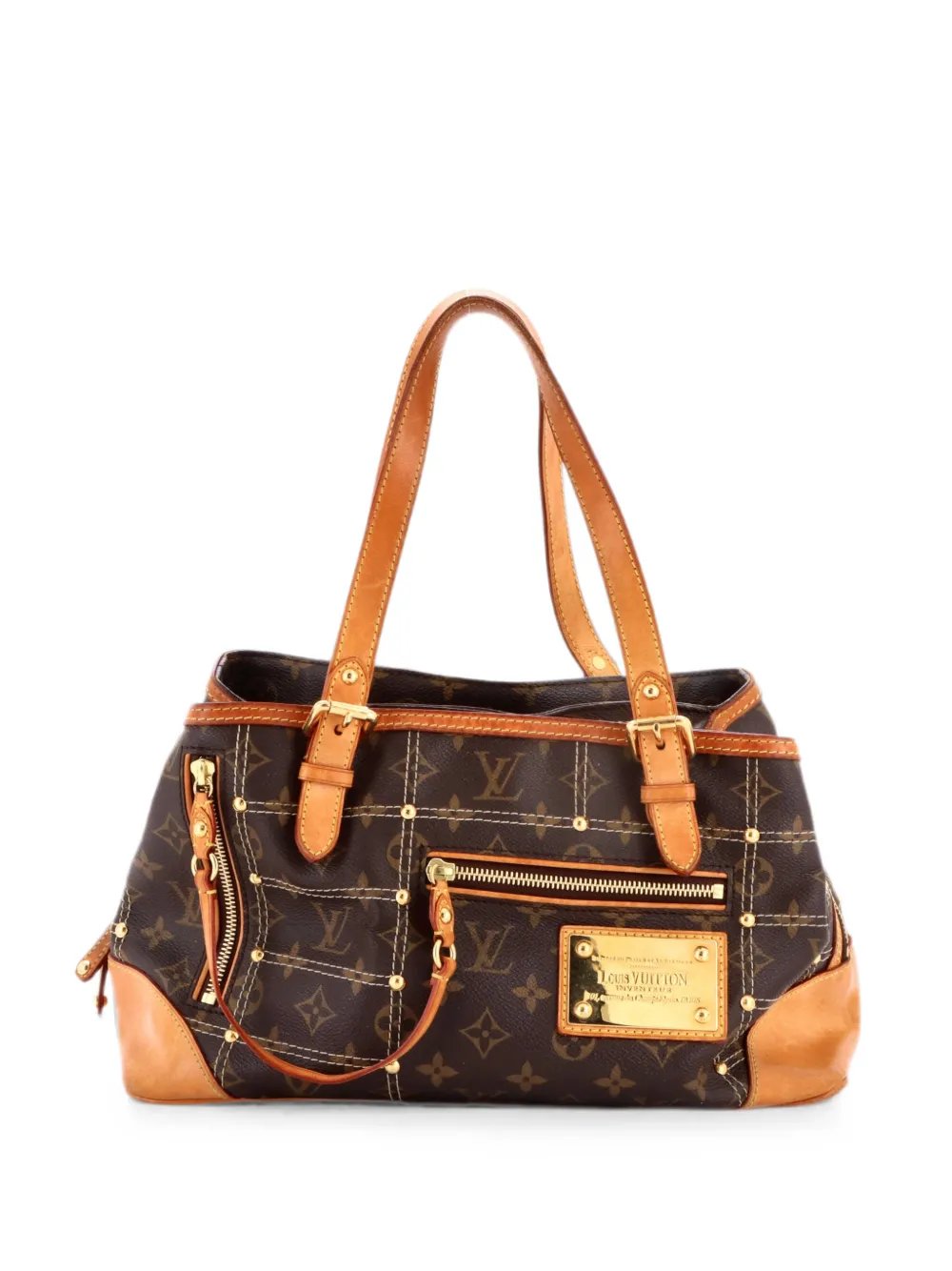 Riveting Handbag Monogram Canvas tote bag