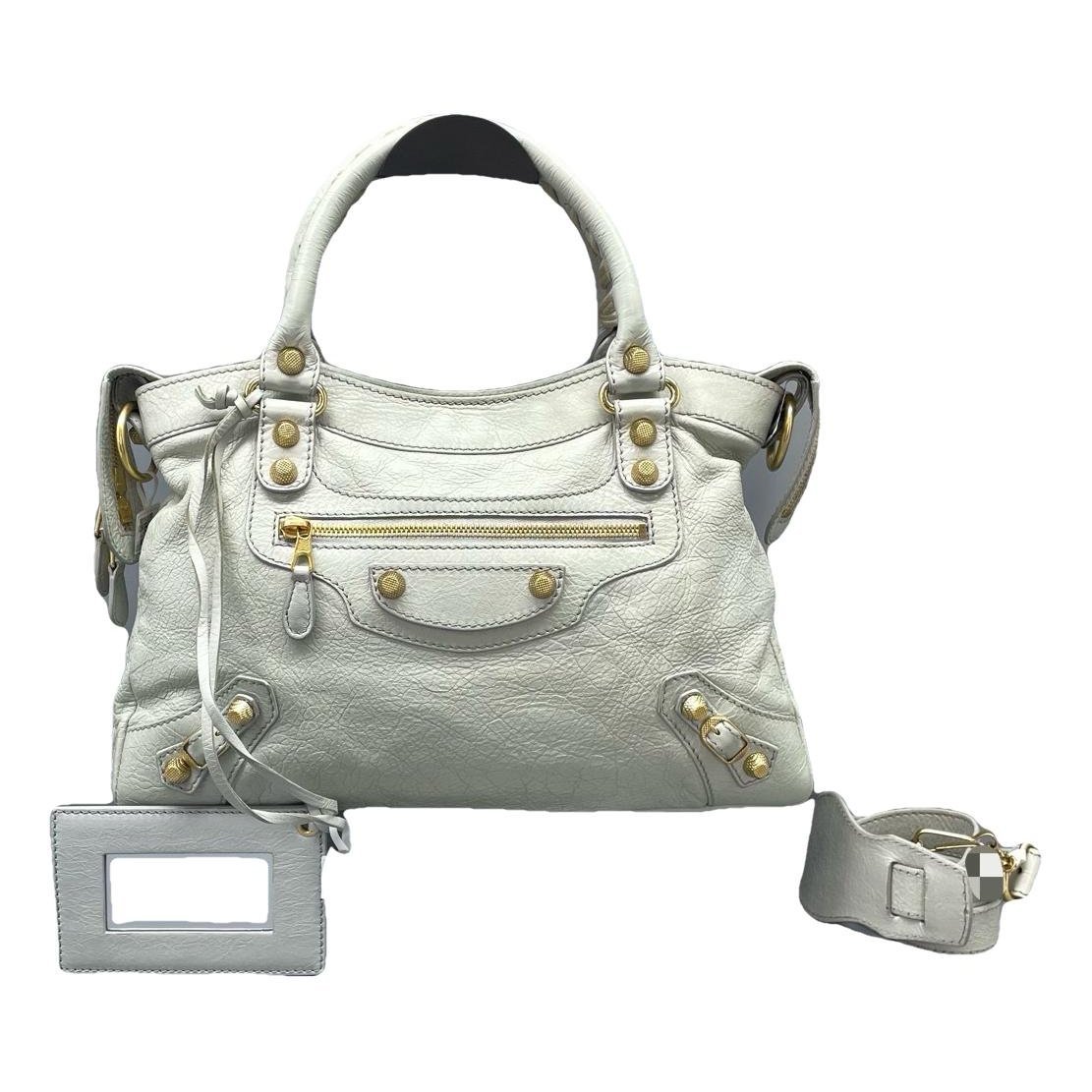 City leather handbag