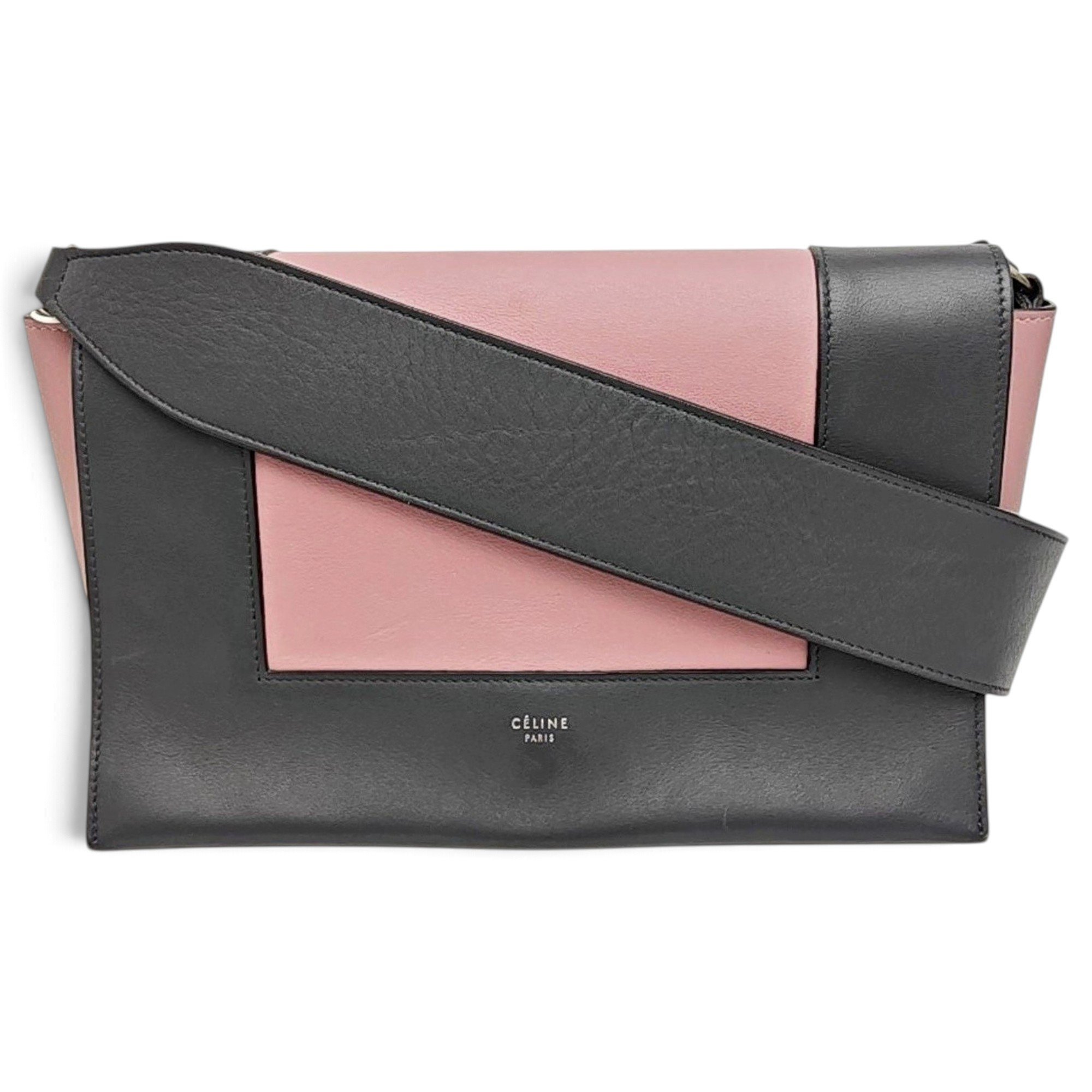 Frame leather handbag