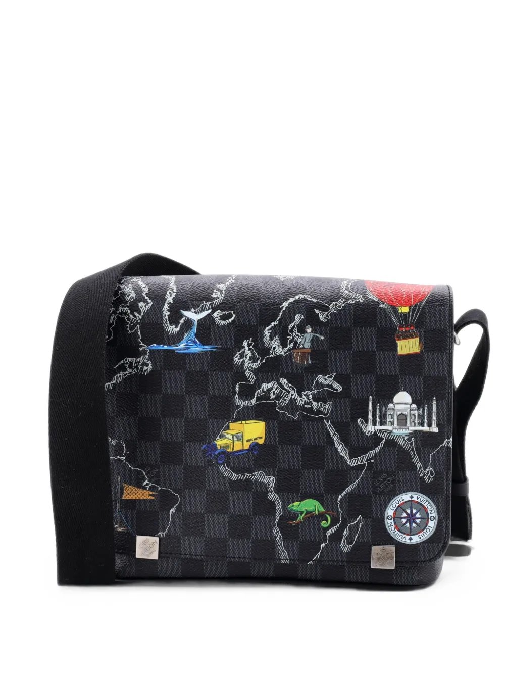 District NM Messenger Bag Limited Edition Renaissance Map Damier Graphite PM crossbody bag