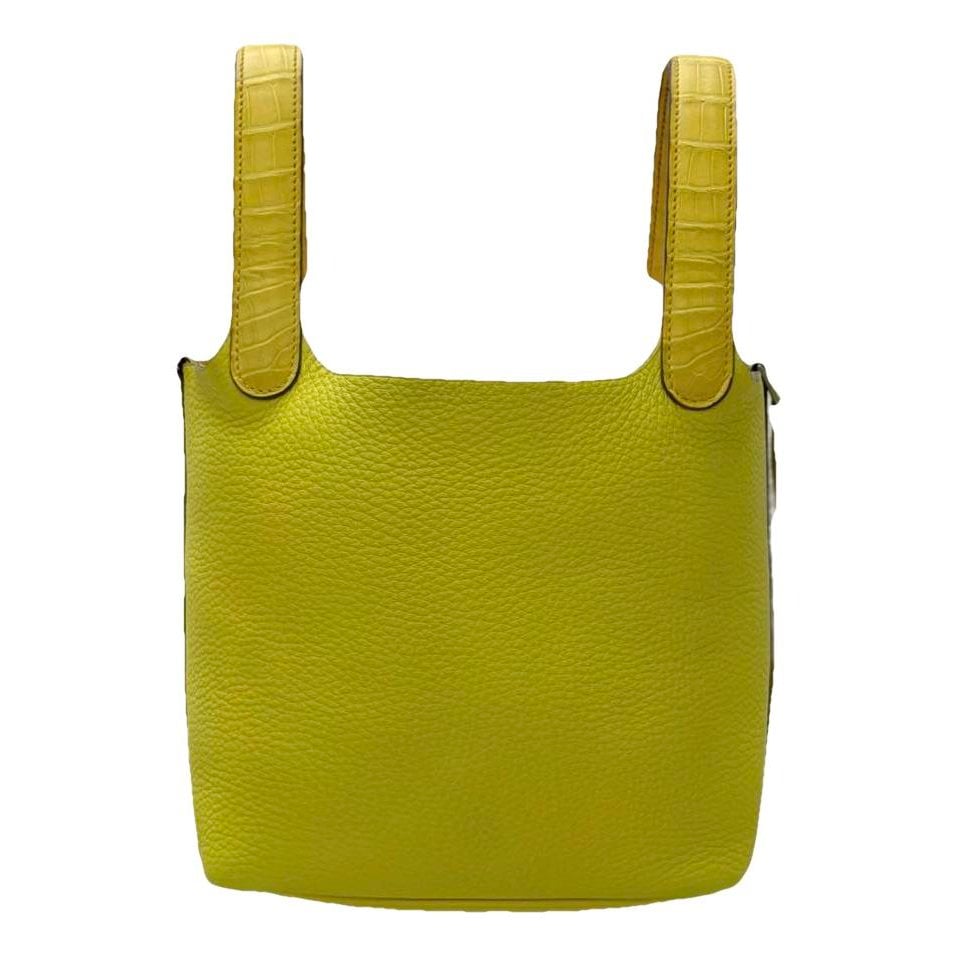 Picotin leather tote