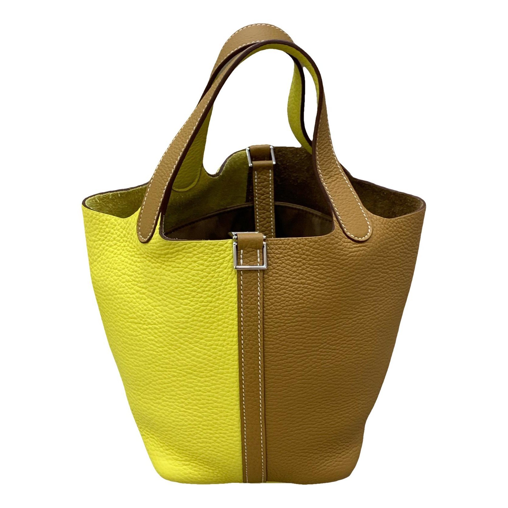 Picotin leather tote