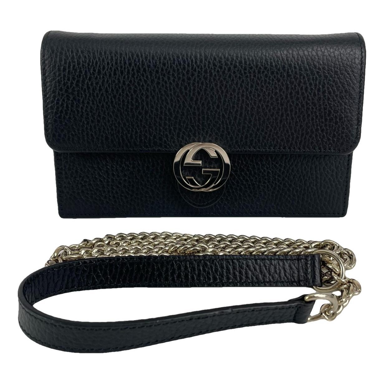 Interlocking leather handbag