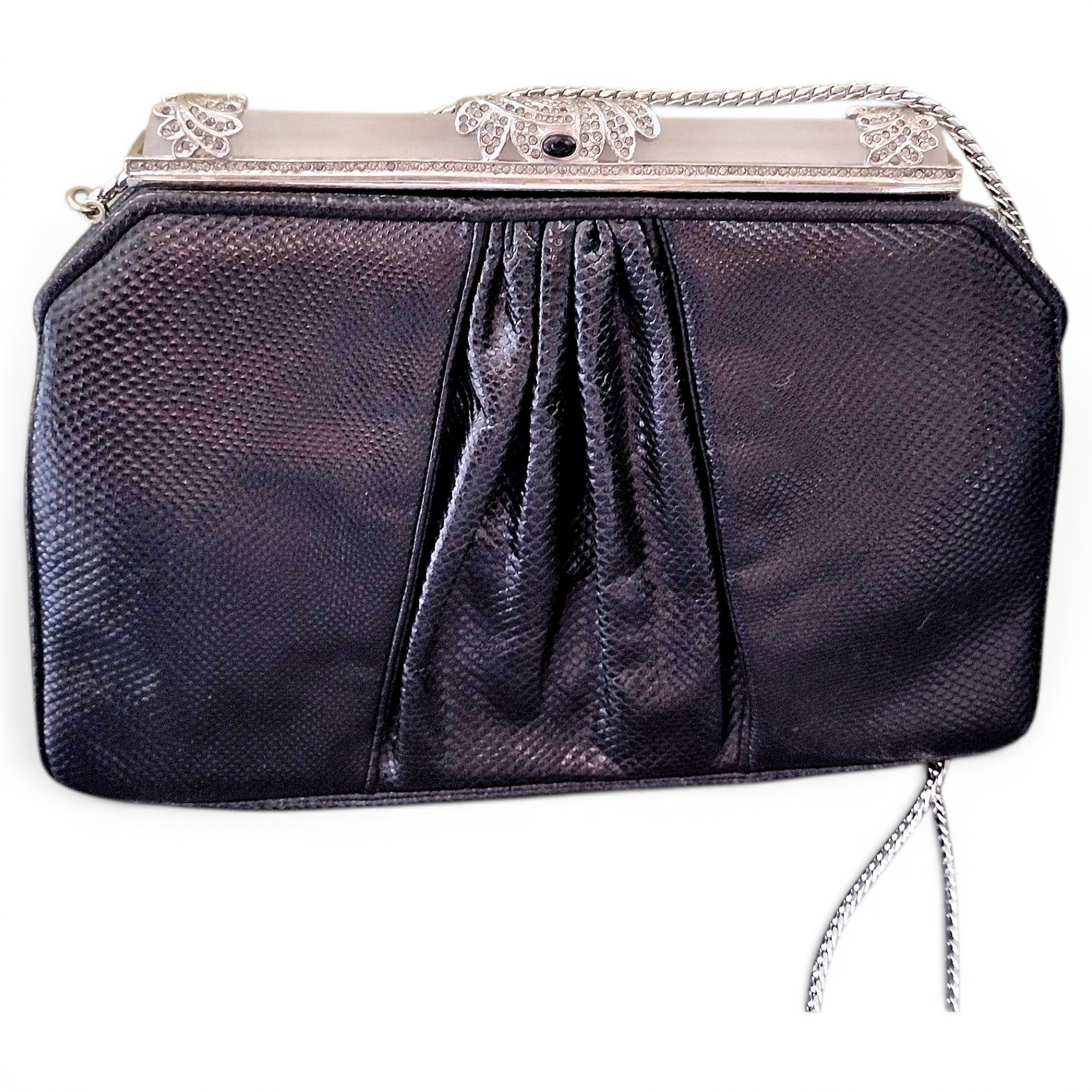 Leather clutch bag