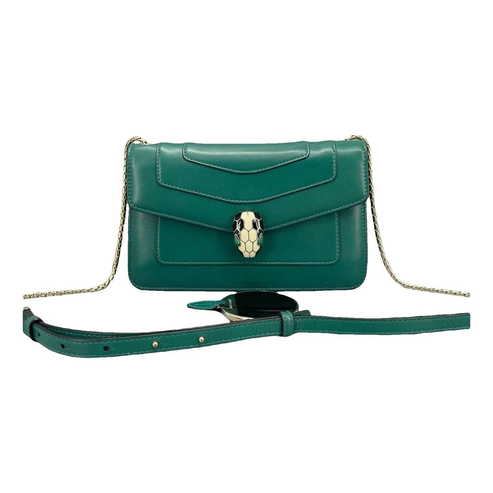 Serpenti leather handbag