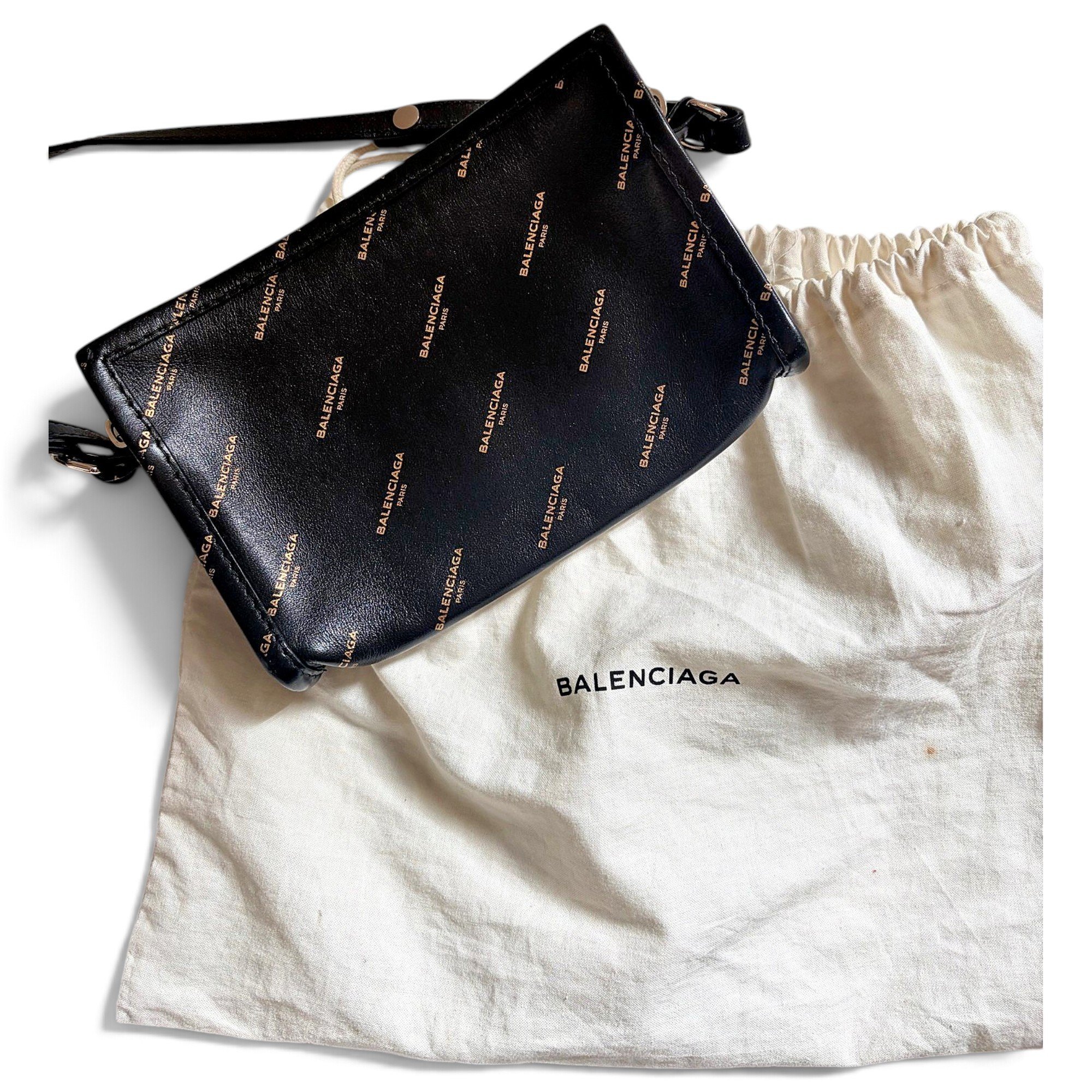 Leather clutch bag