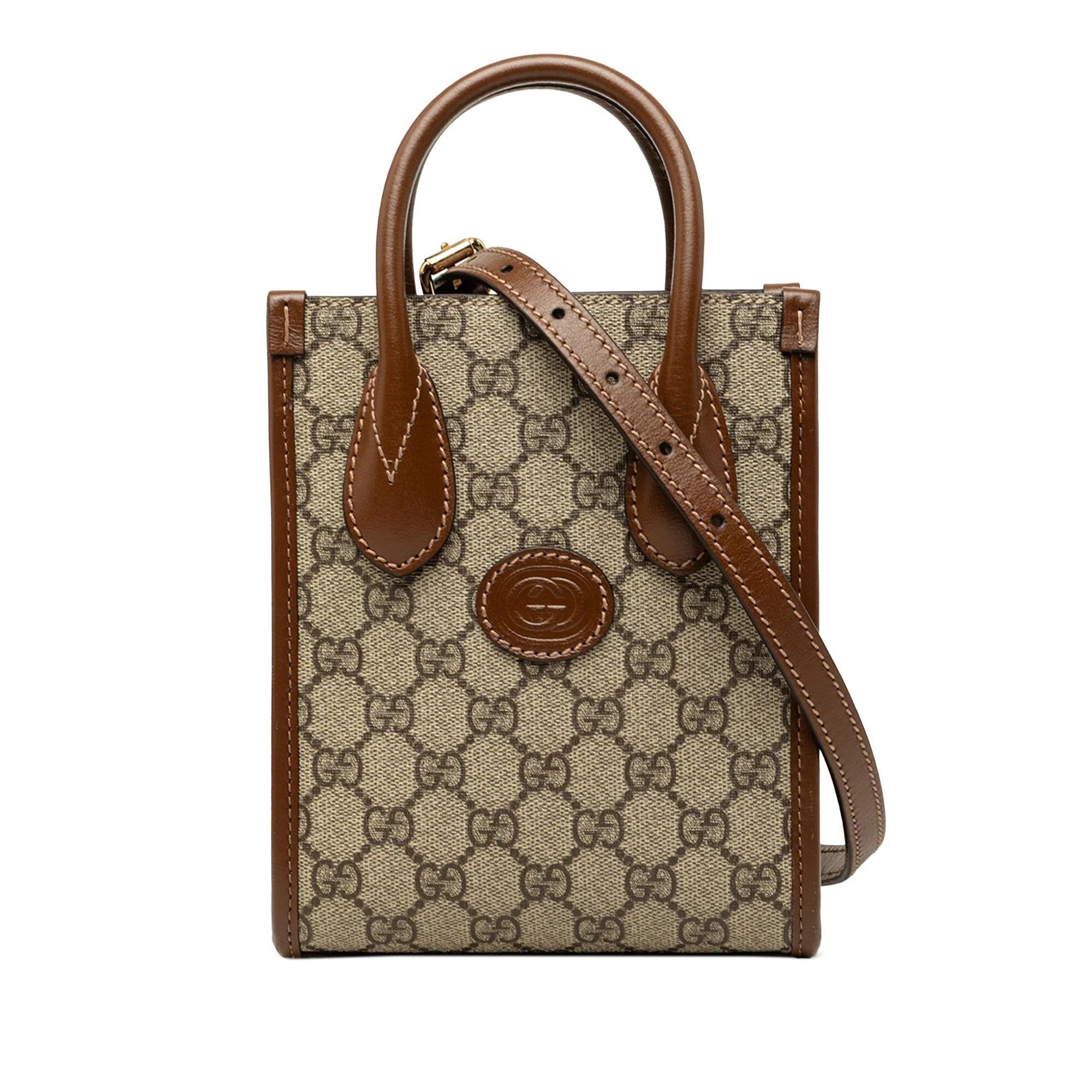 Interlocking leather satchel
