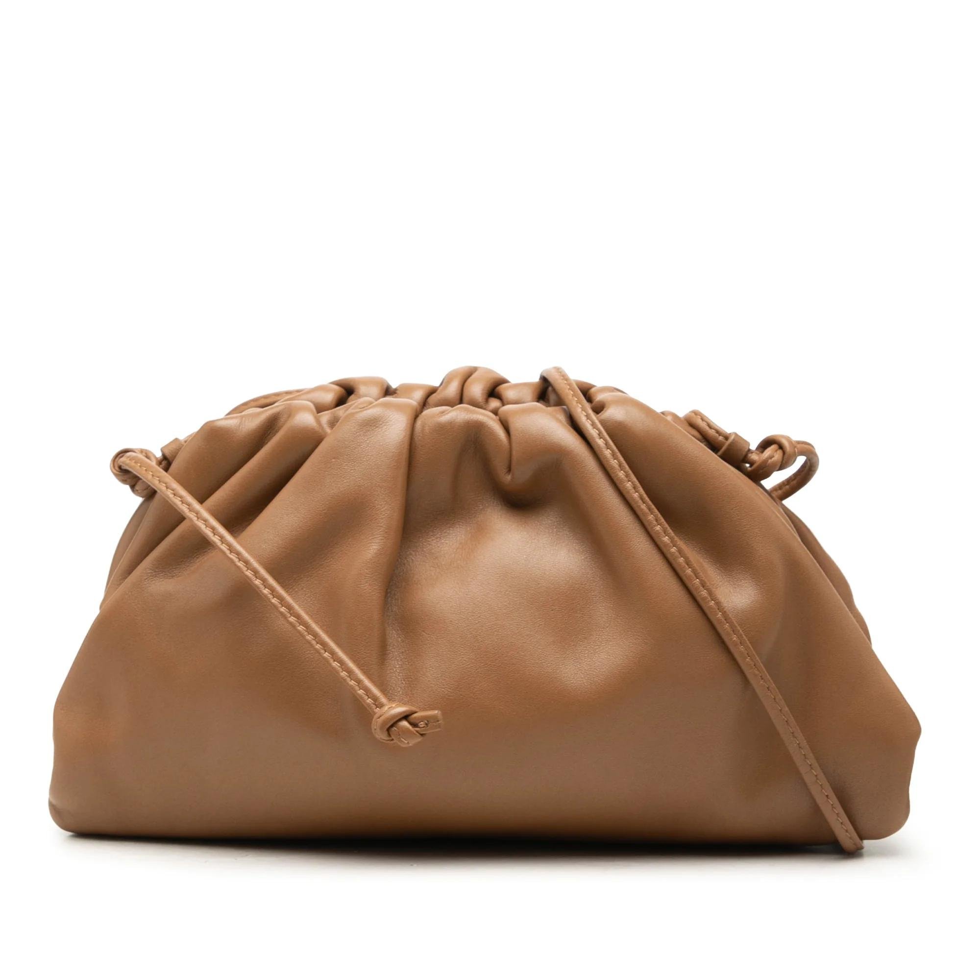 Pouch leather handbag