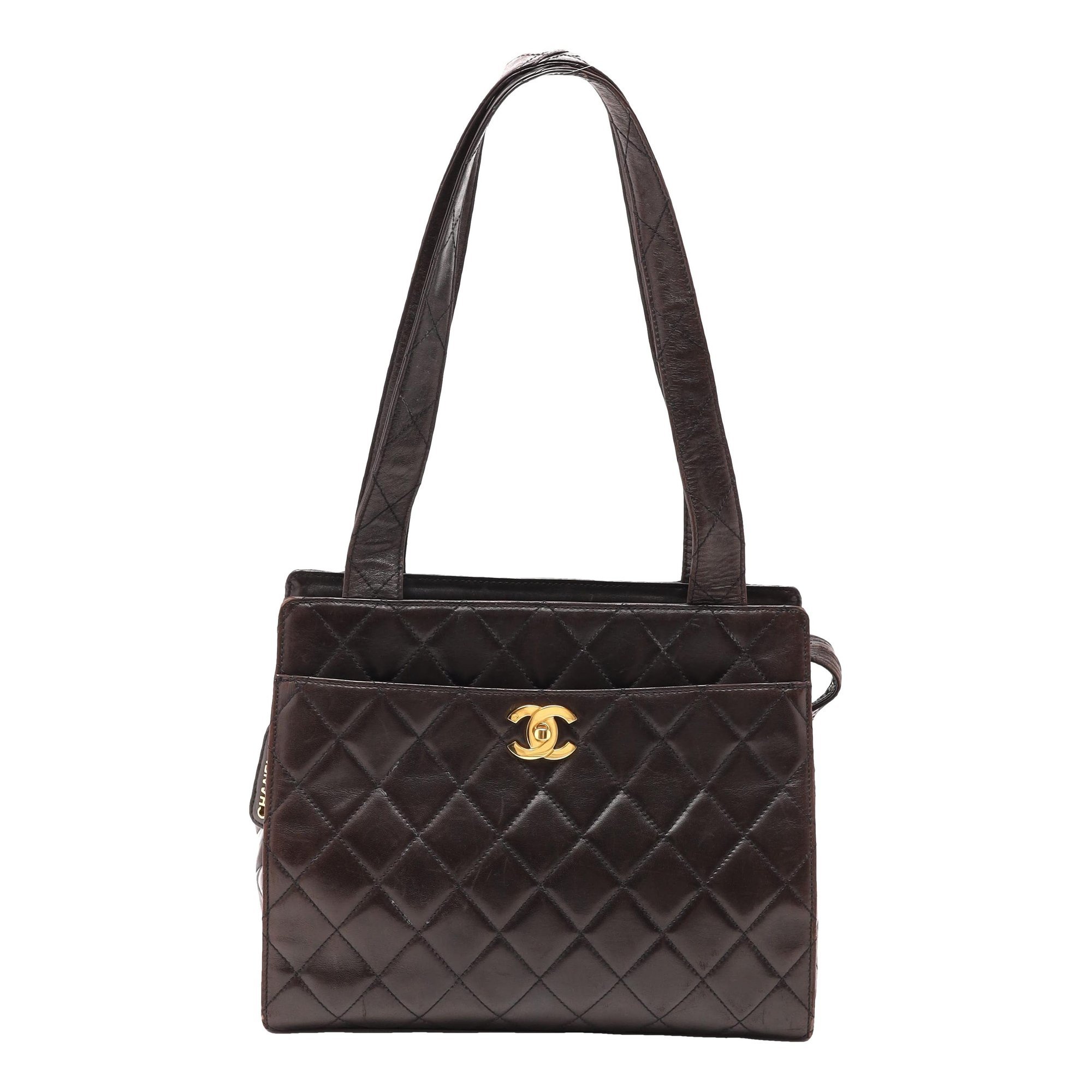 Trendy CC Quilted leather tote