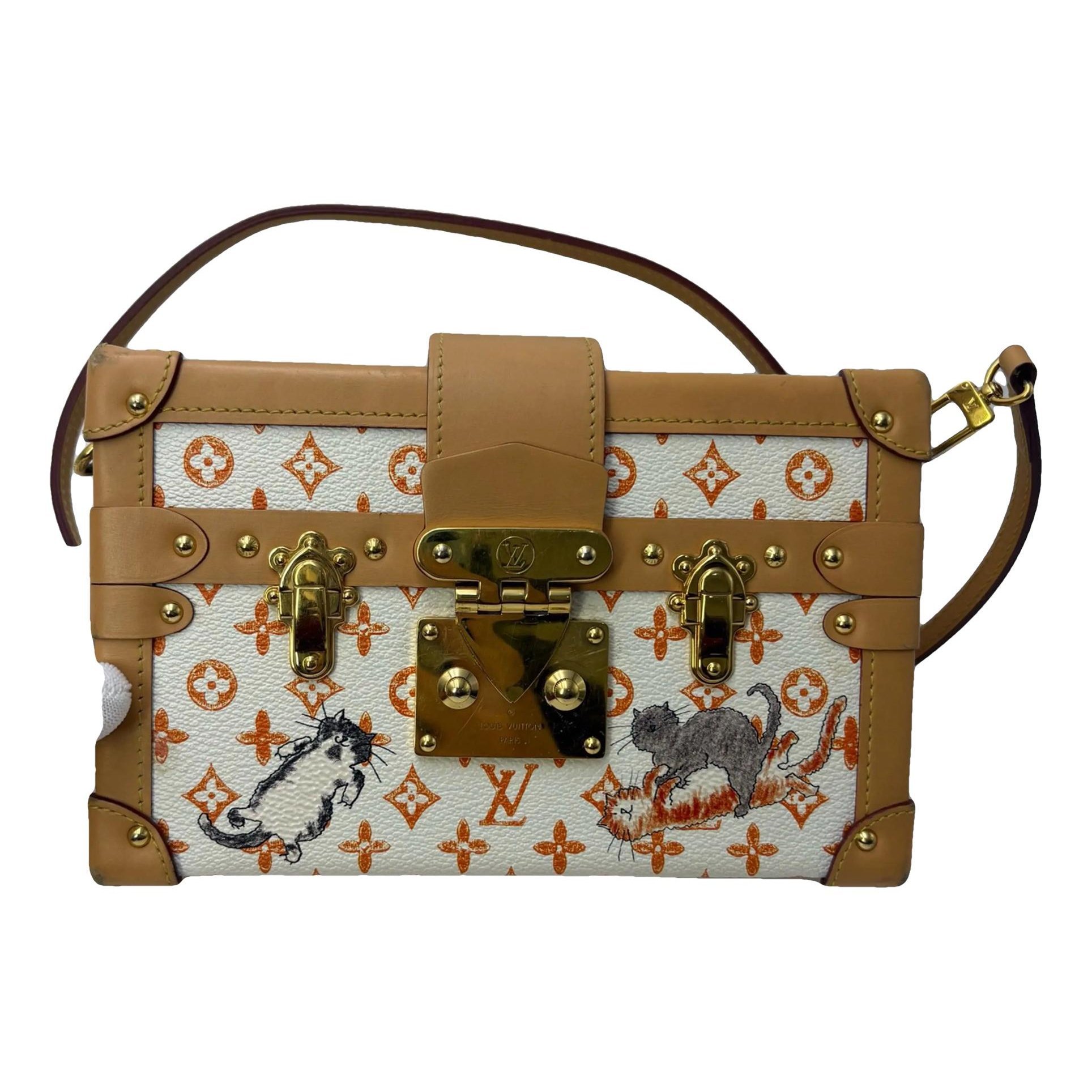 Petite Malle leather handbag