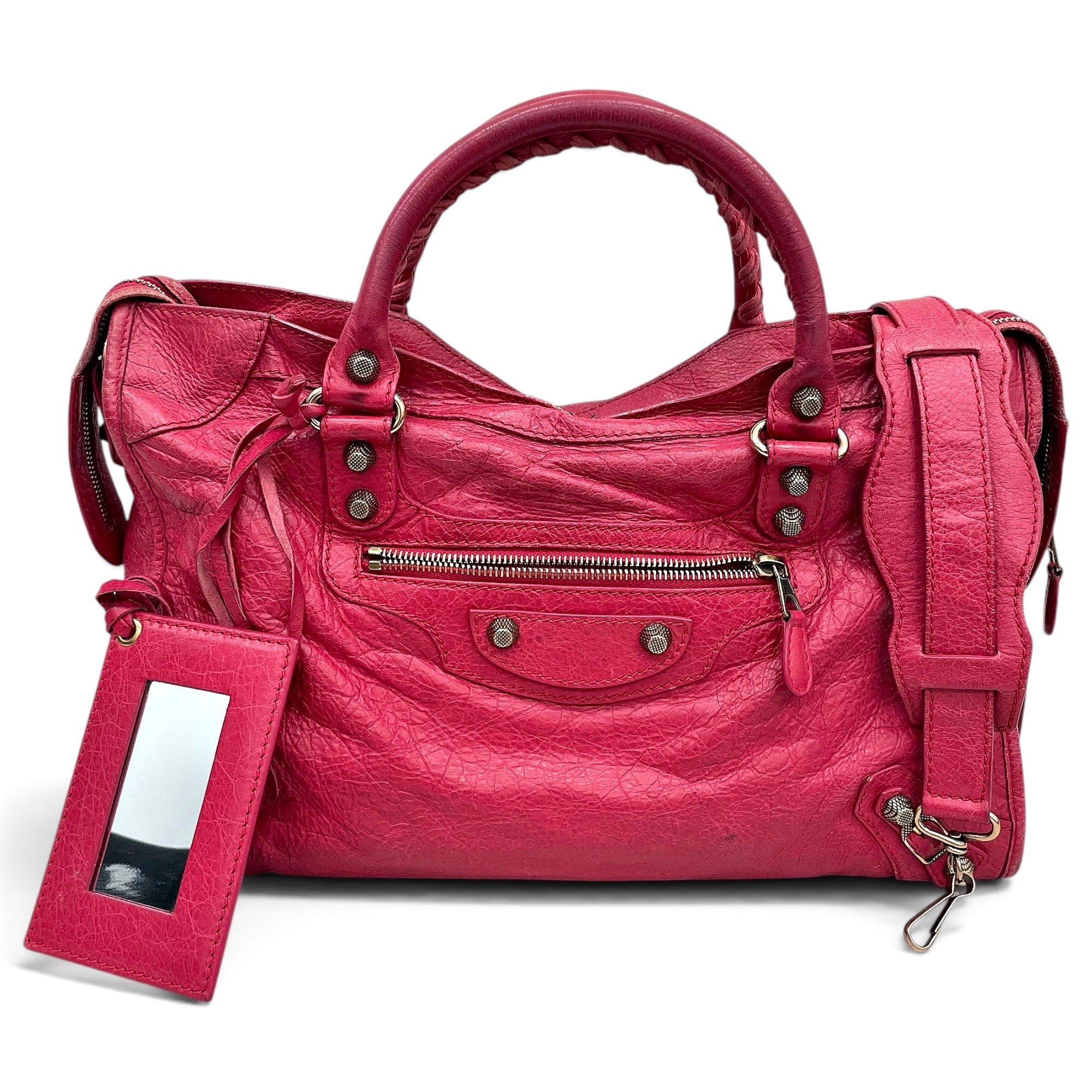 City leather handbag