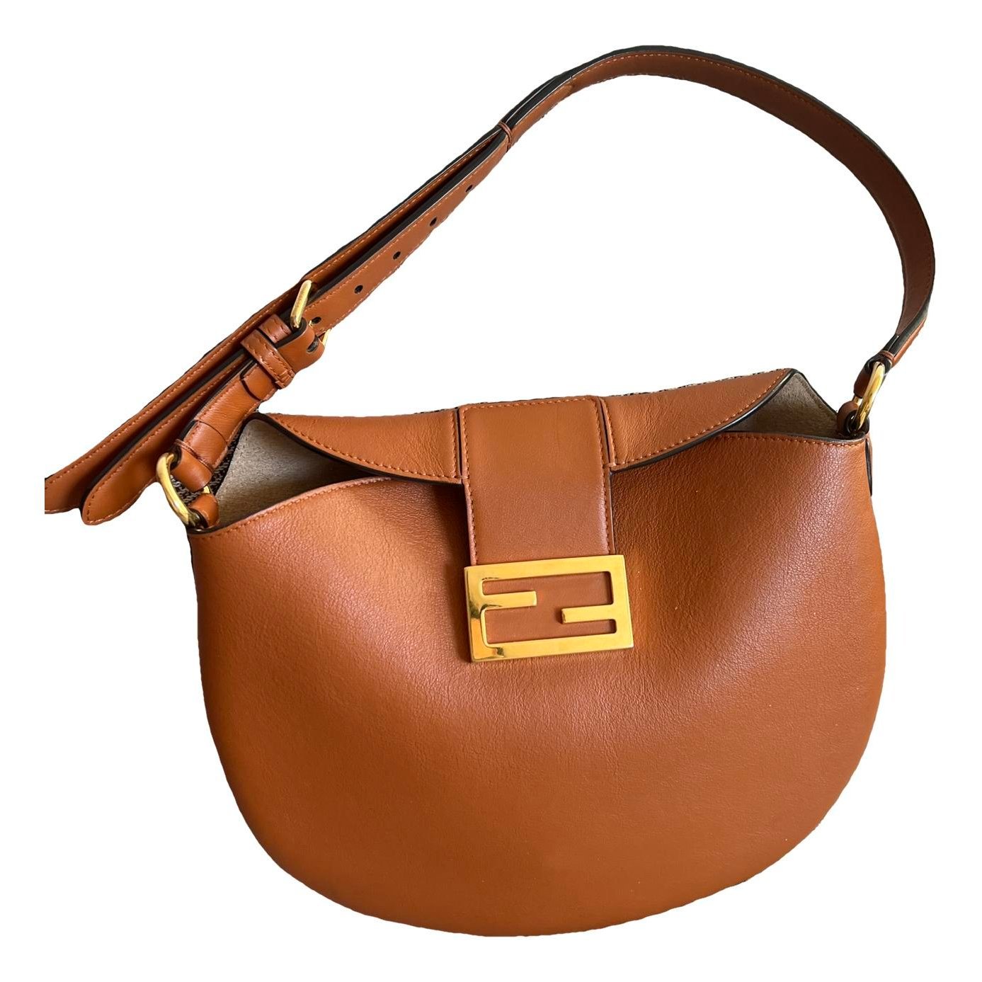 Croissant leather handbag