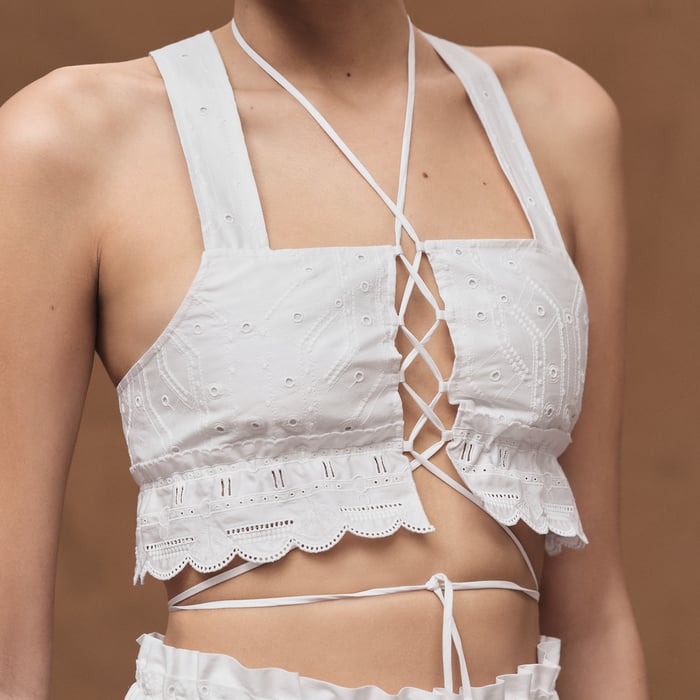 Blanc Embroidered Bra