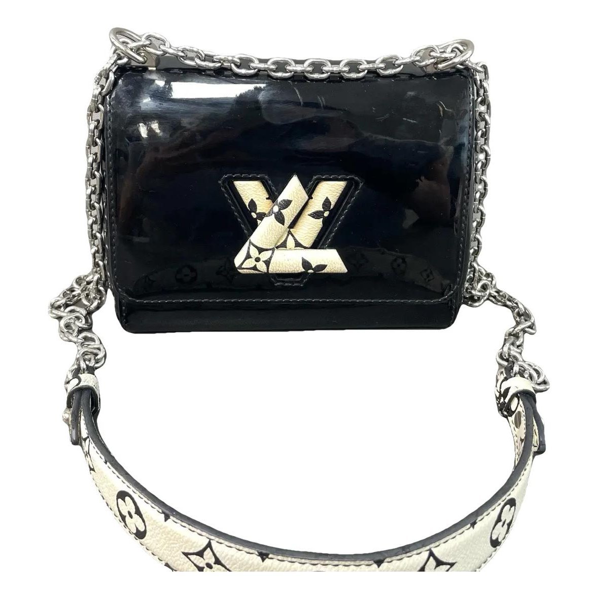 Twist patent leather crossbody bag