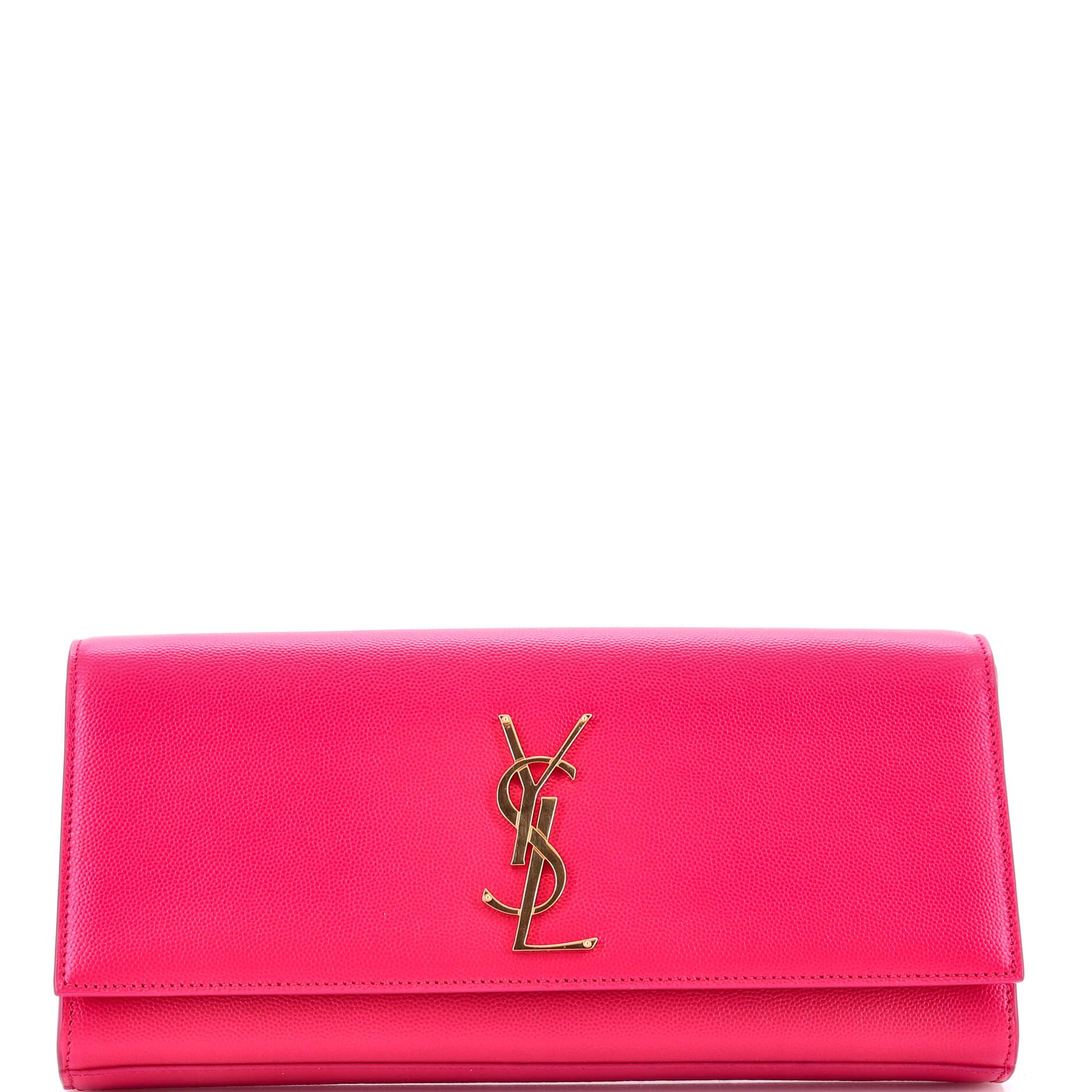 Saint Laurent Classic Monogram Clutch Leather Long