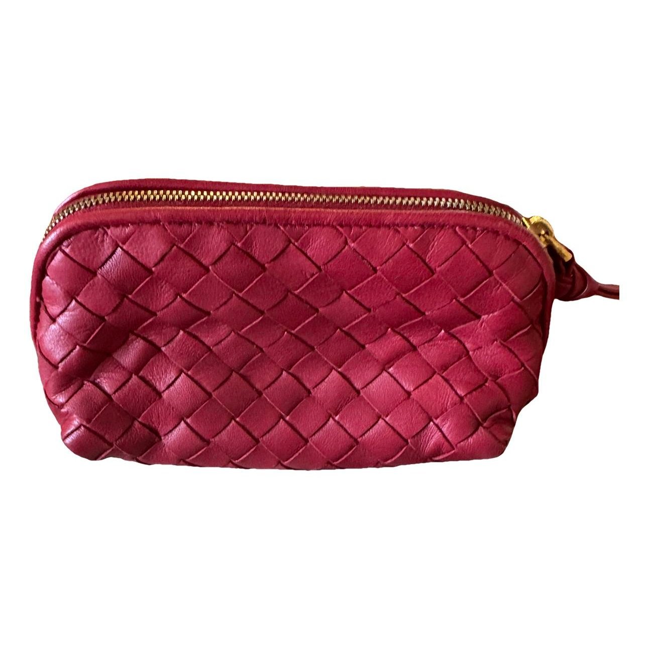 Pouch leather clutch bag
