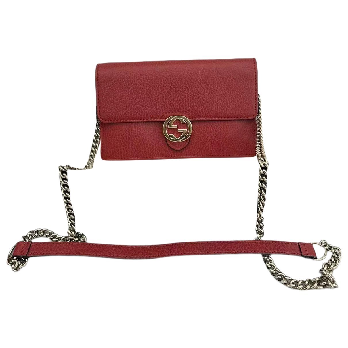 Interlocking leather handbag