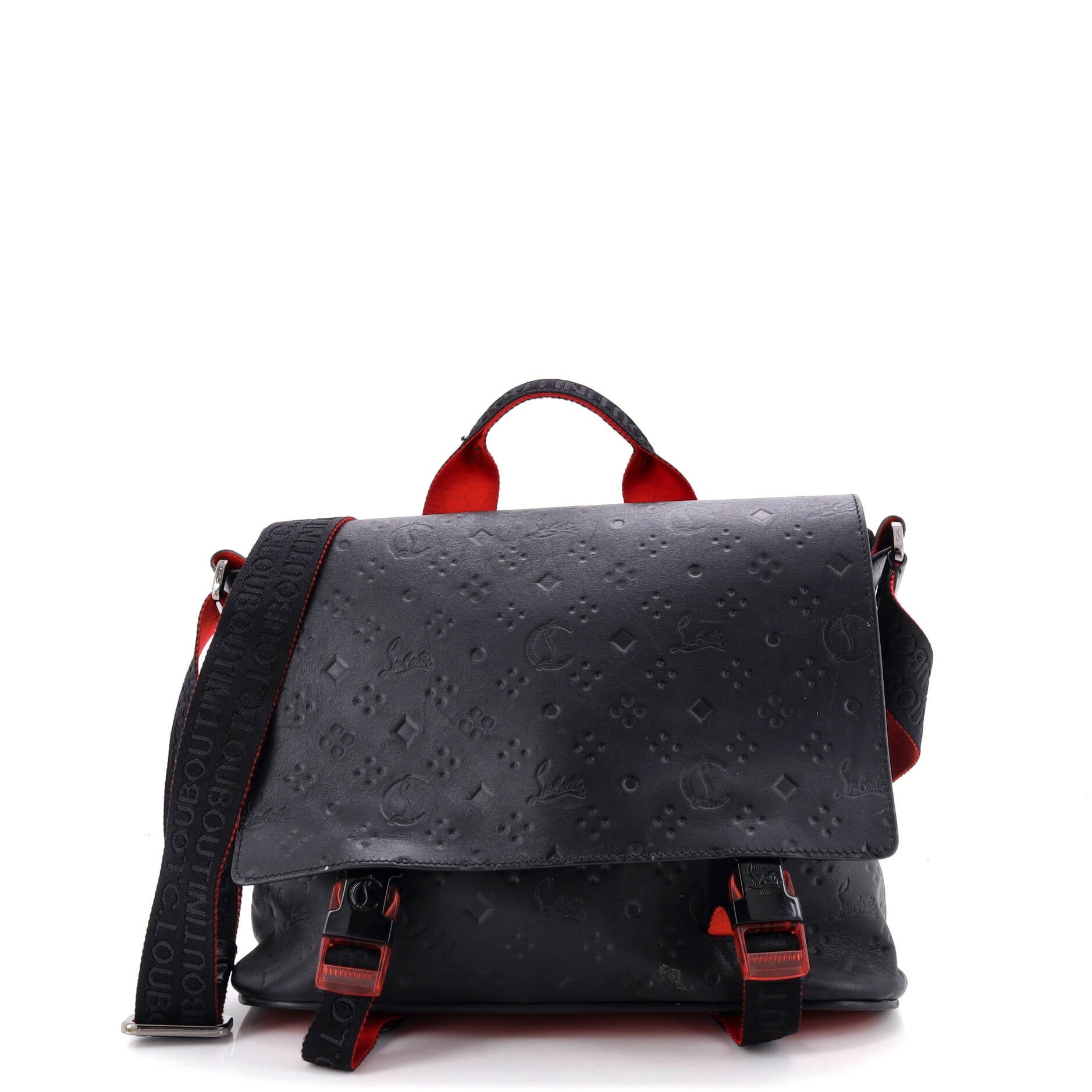 Loubiclic Messenger Bag Embossed Leather