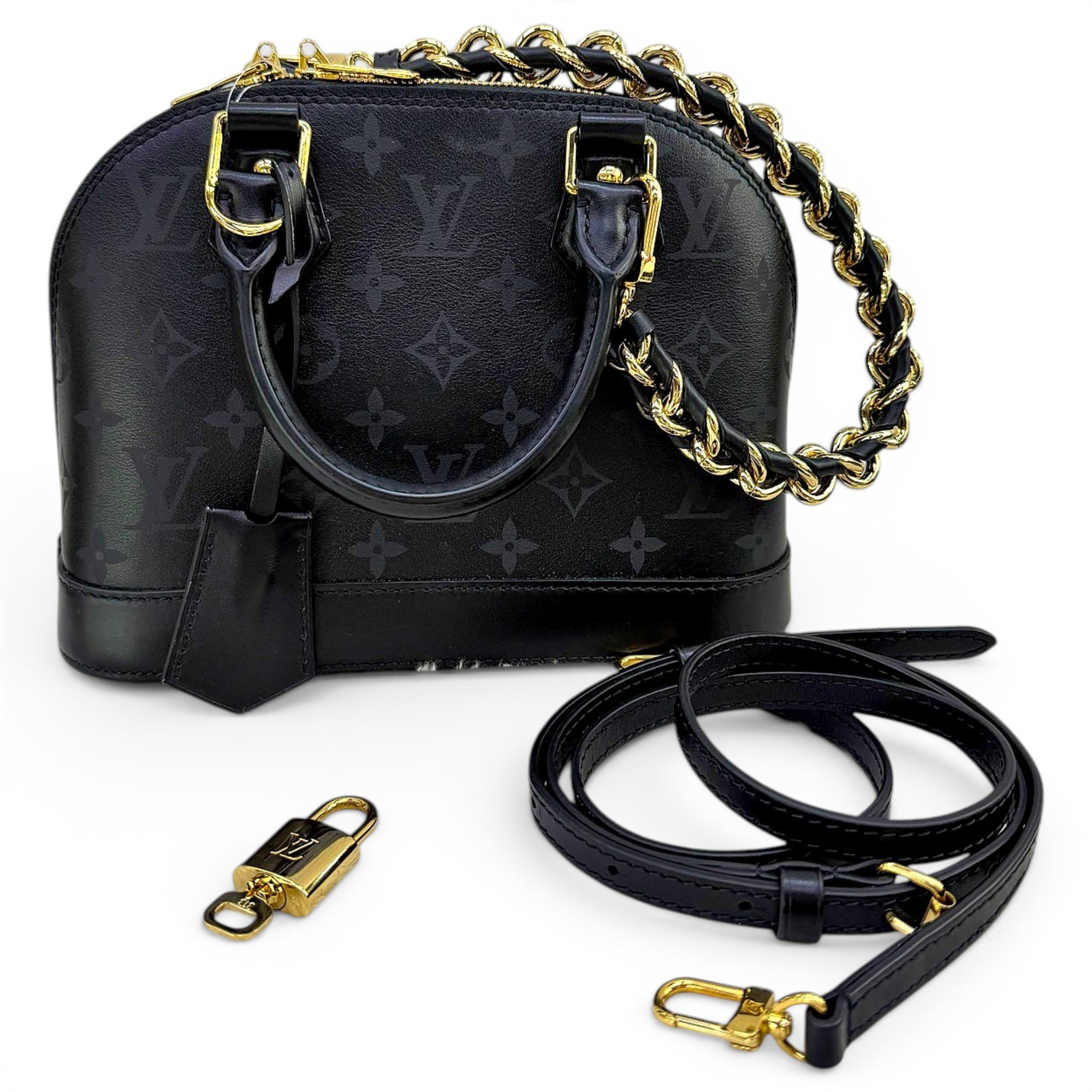Patent leather handbag