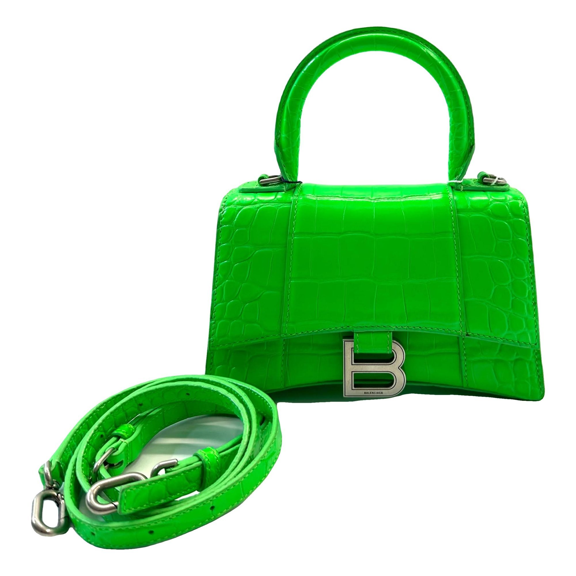 Hourglass leather mini bag