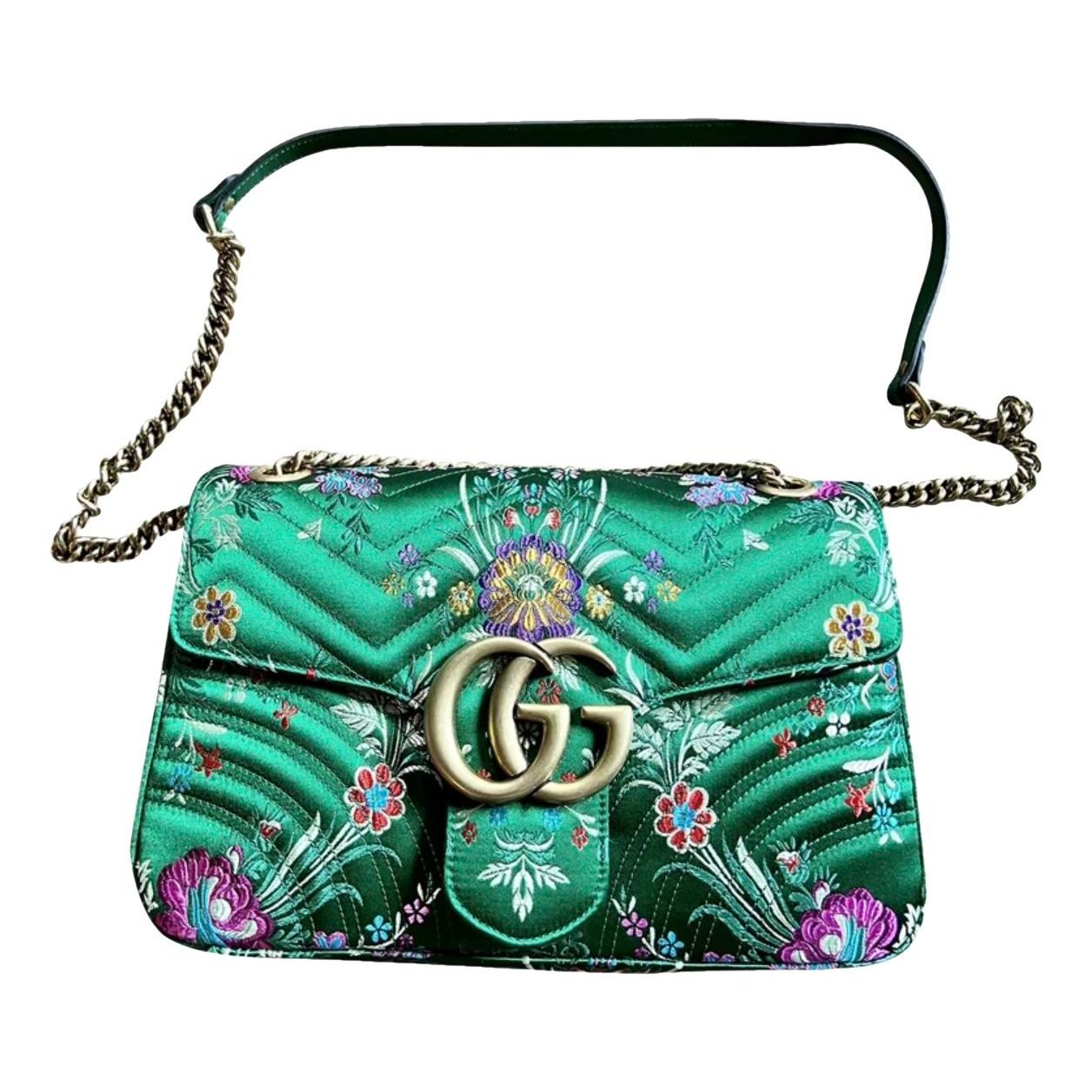 GG Marmont Flap silk crossbody bag