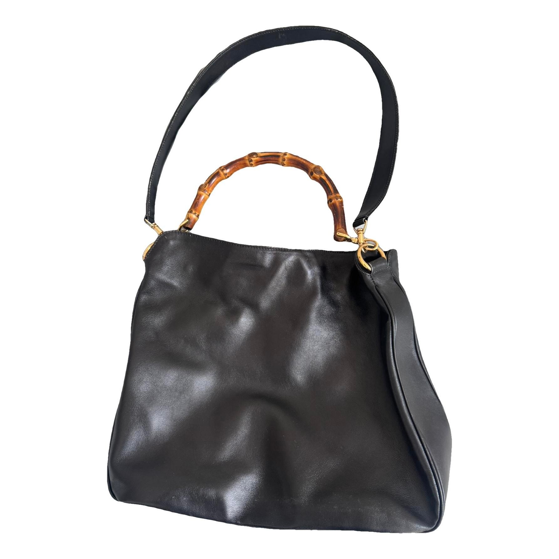 Bamboo leather handbag