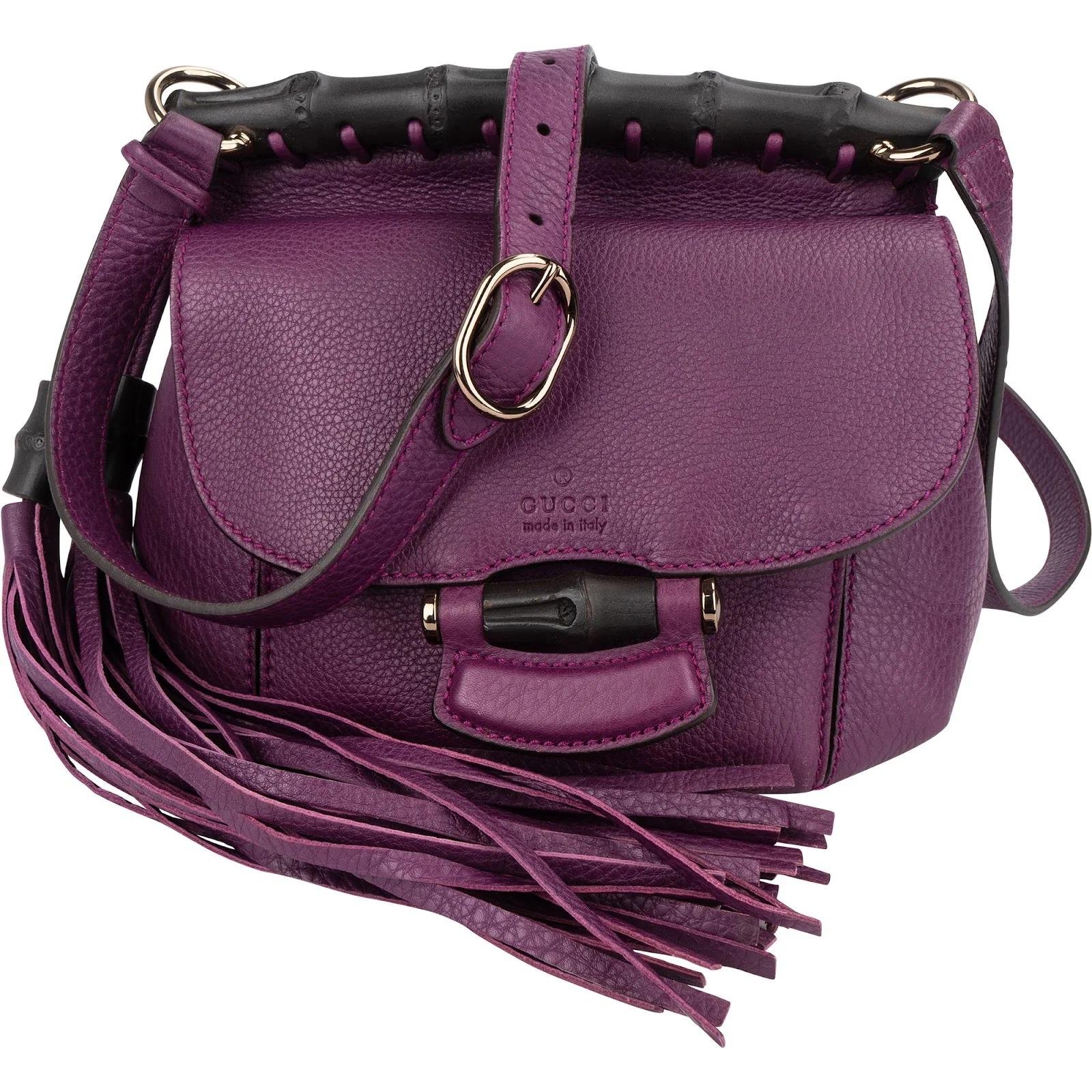 Bamboo leather crossbody bag