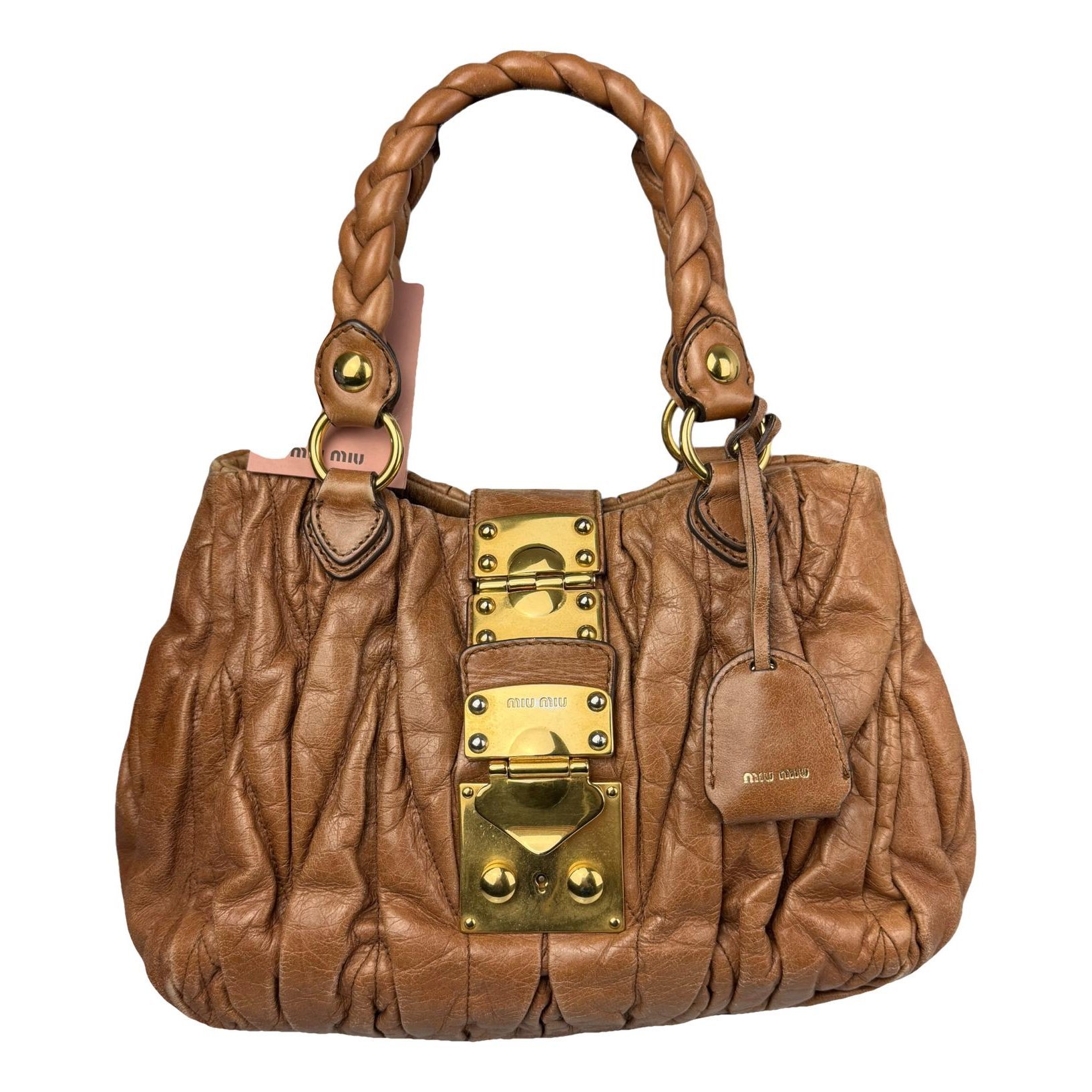 Matelassé leather handbag