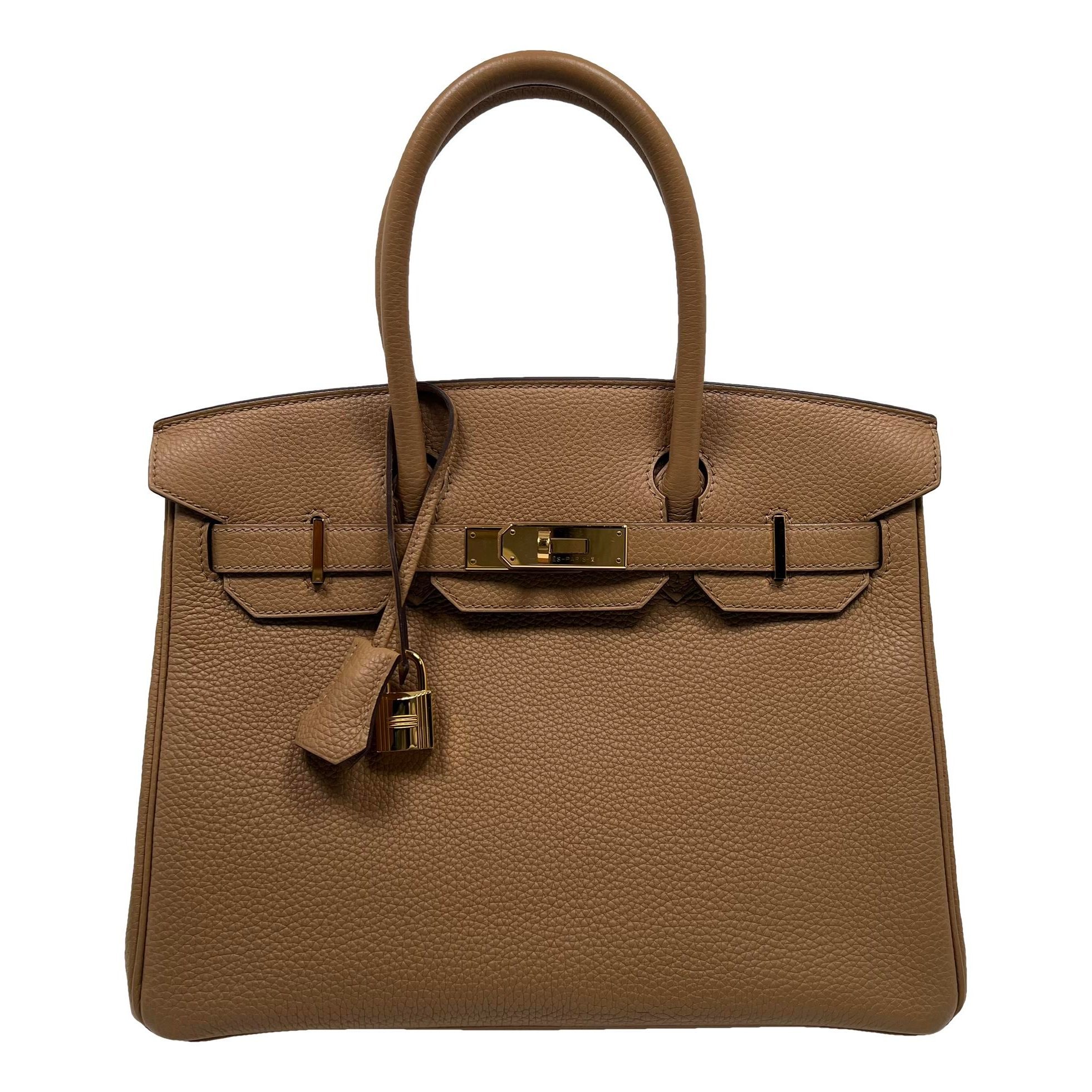 Hermes Birkin 30 Handbag Clemence Leather