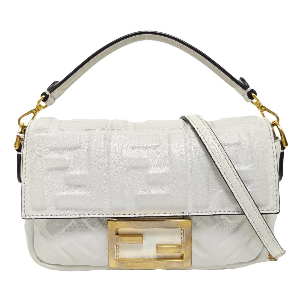 Baguette Chain Midi leather crossbody bag