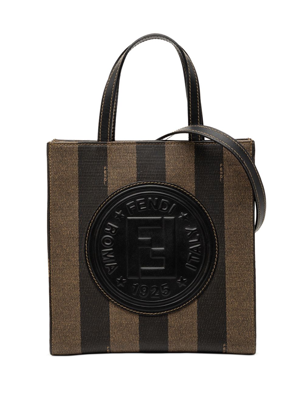 20th Century Pequin Coated Canvas Logo Convertible Tote satchel
