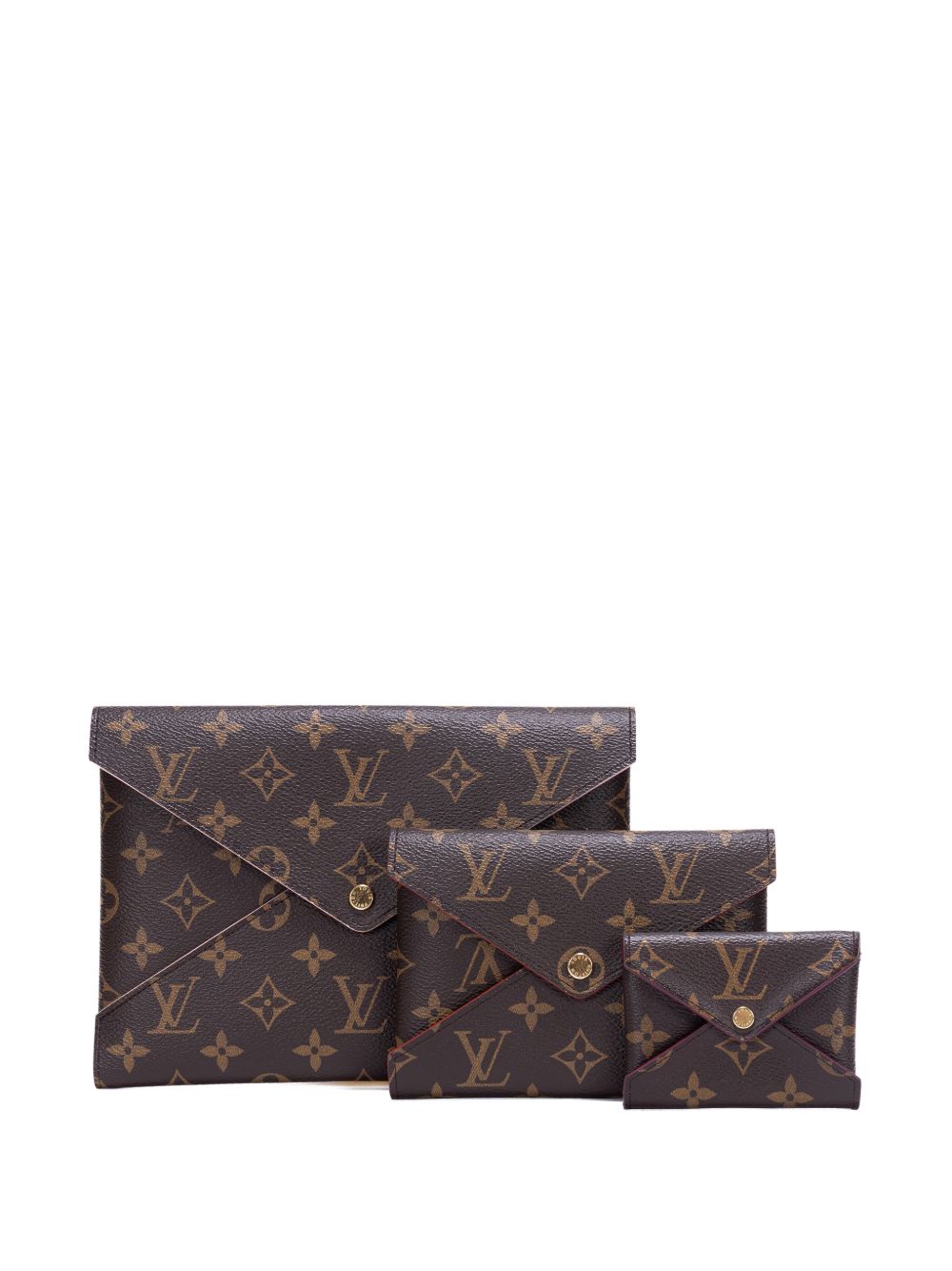 Kirigami brown patterned envelope bag
