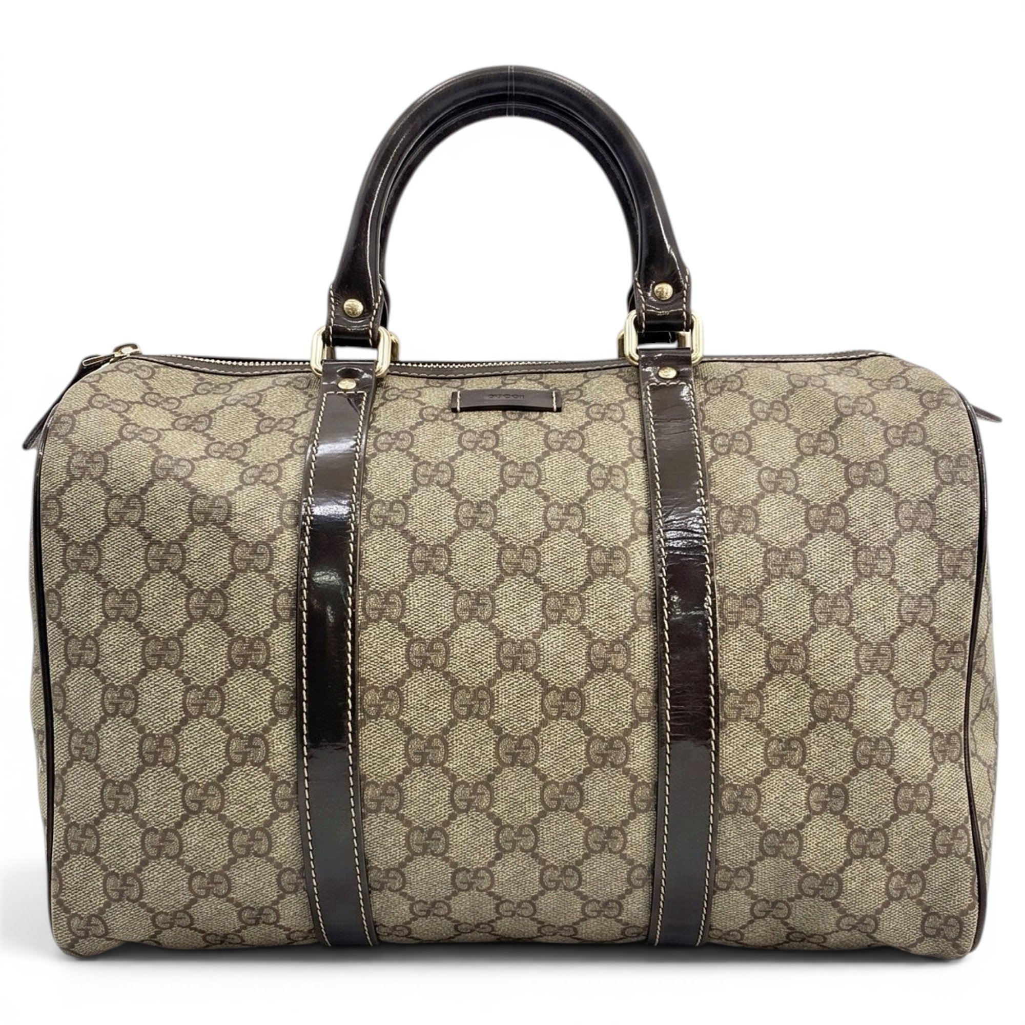 Boston leather bowling bag