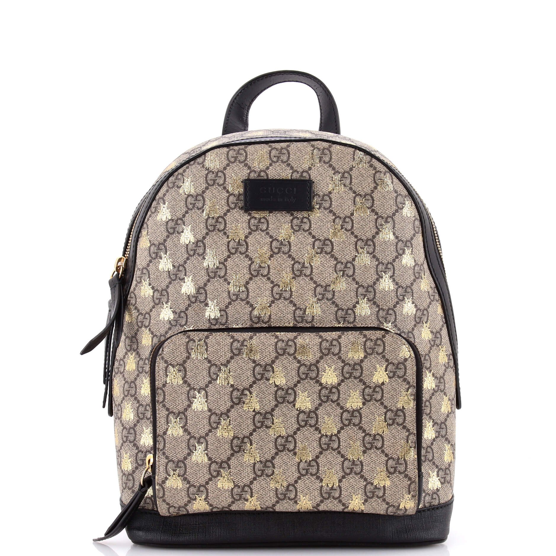 Gucci Zip Pocket Backpack Printed GG Coated Canvas Small
