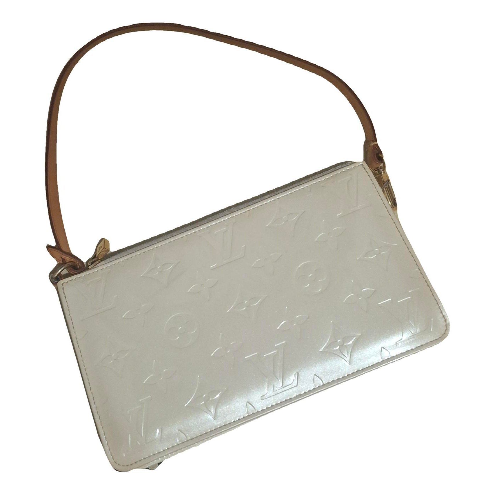 Patent leather clutch bag