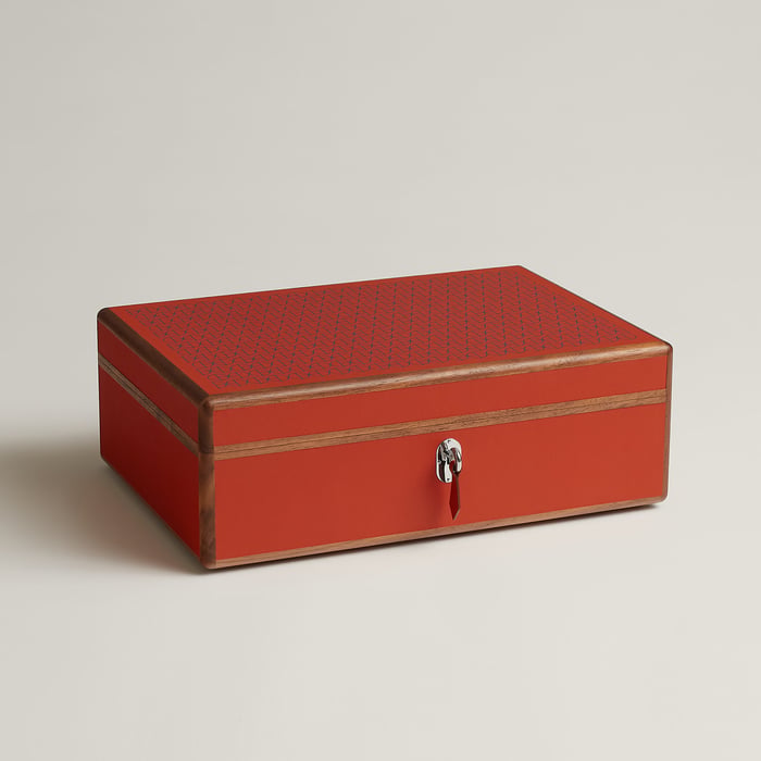 Terre Battue Amalthee H Rond Watch and Jewelry Box, Large Model