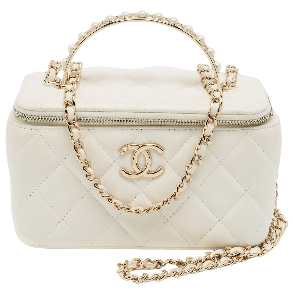 Vanity leather satchel
