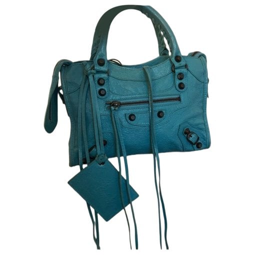 City leather handbag
