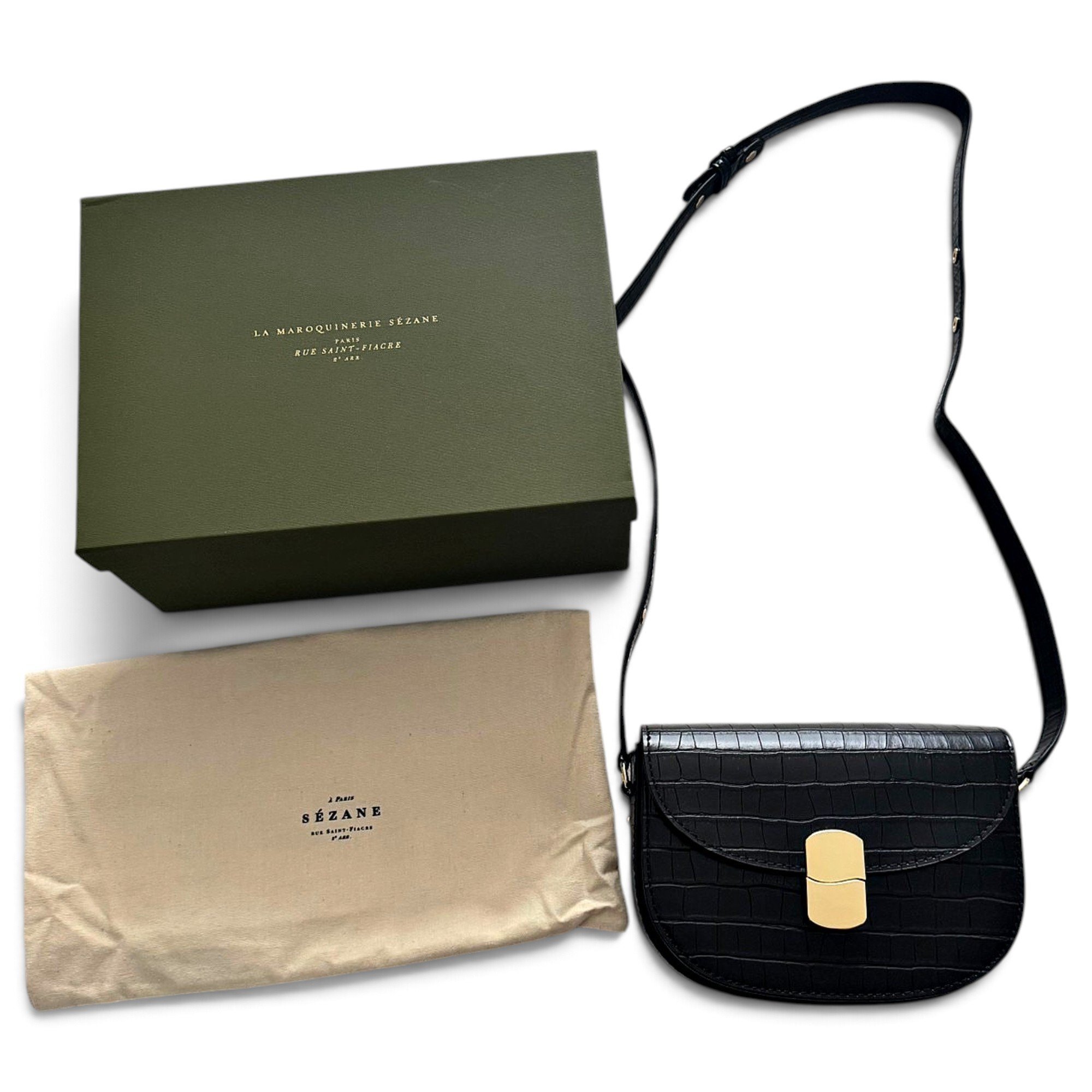 Claude leather crossbody bag