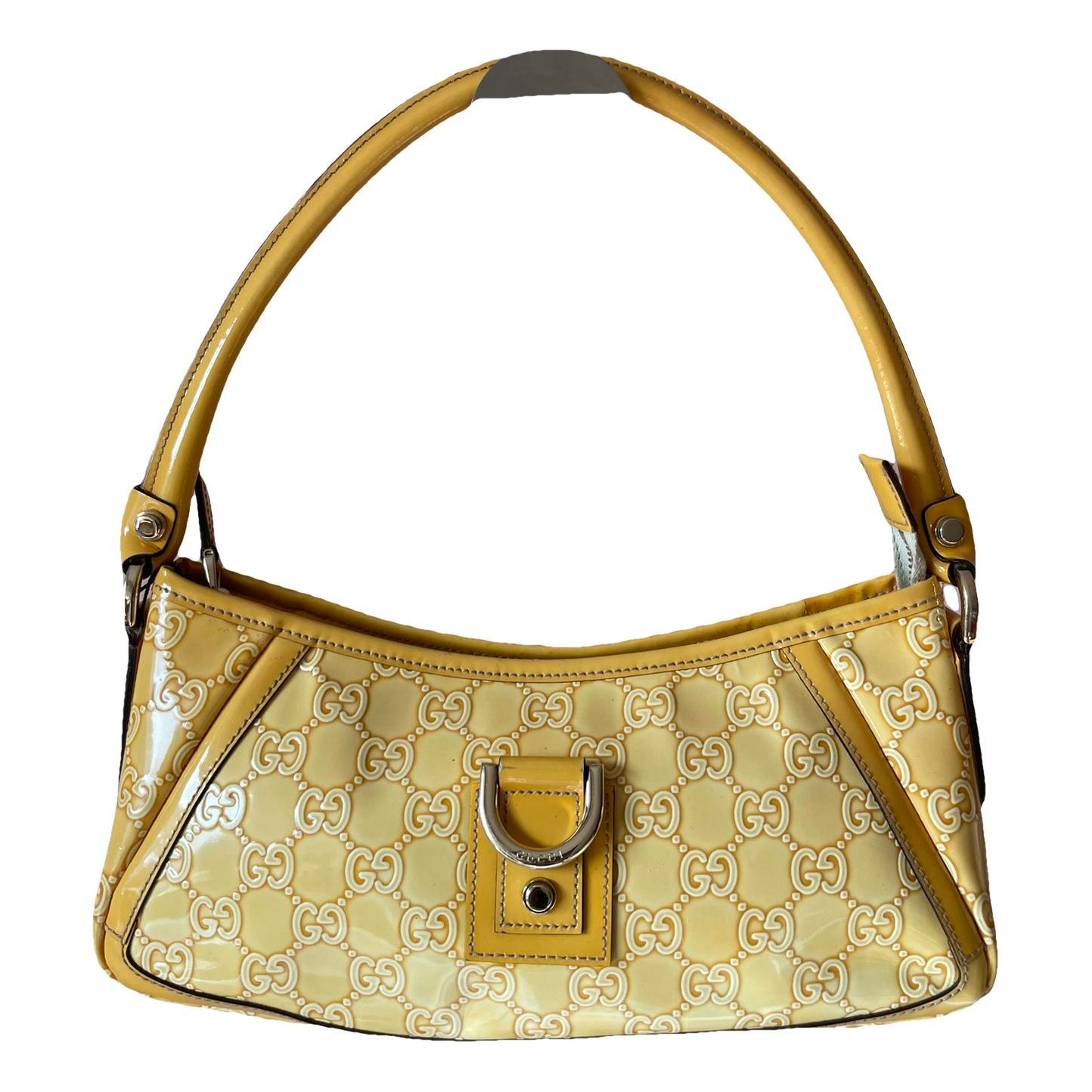 D-Ring patent leather handbag