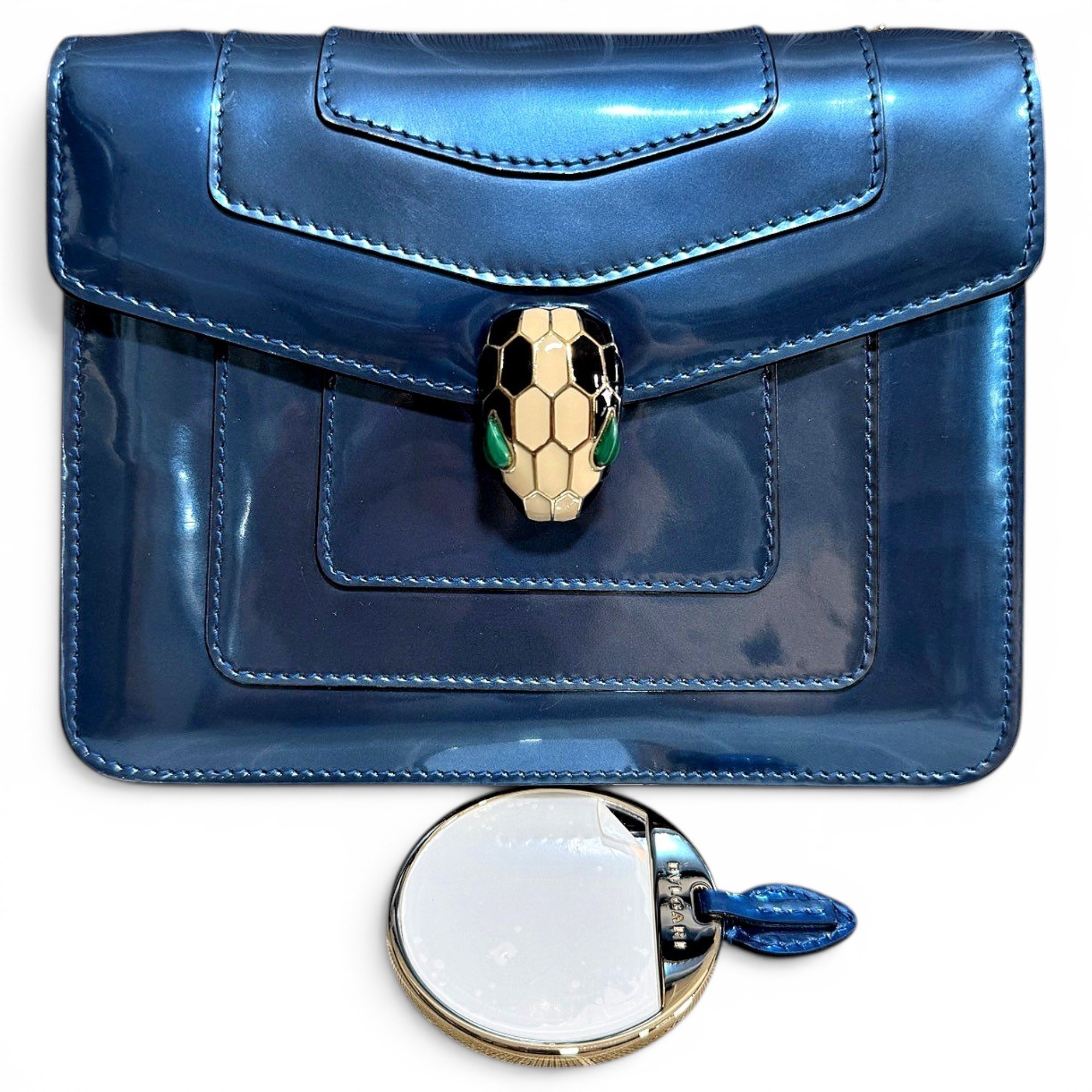 Serpenti leather handbag